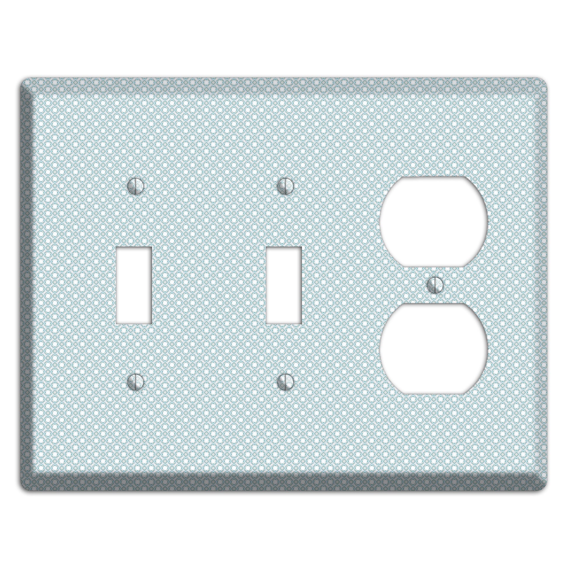 Light Blue Geometric 2 Toggle / Duplex Wallplate
