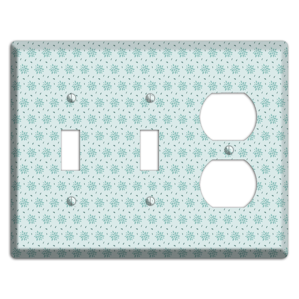 Soft Blue Calico 2 Toggle / Duplex Wallplate