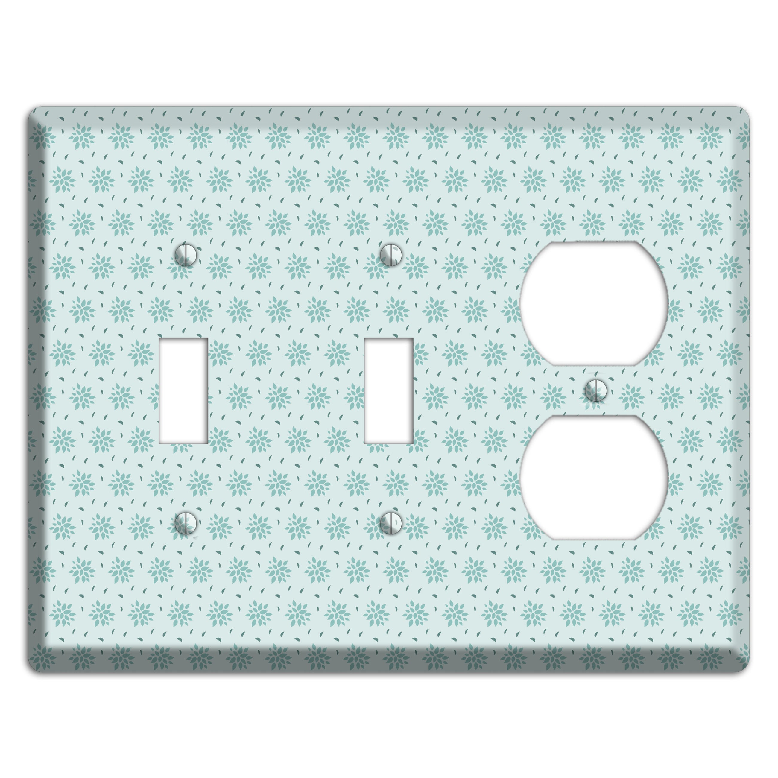 Soft Blue Calico 2 Toggle / Duplex Wallplate