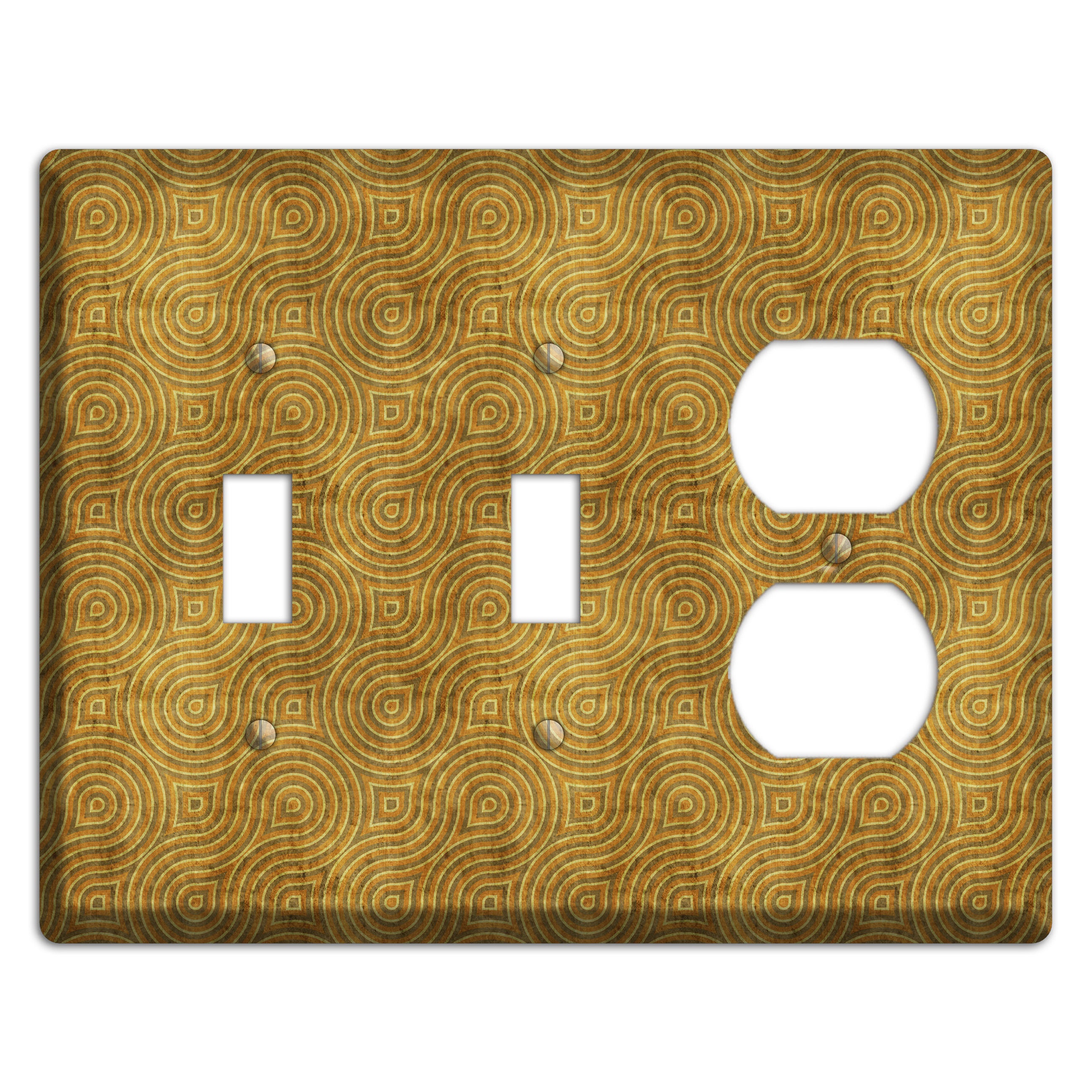 Mustard Swirl 2 Toggle / Duplex Wallplate