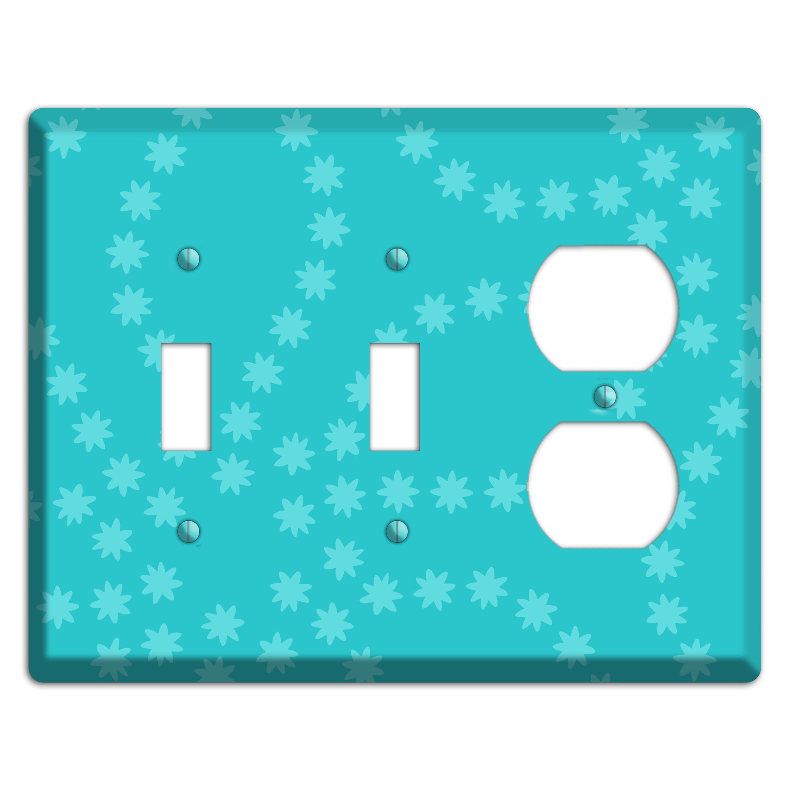 Multi Turquoise Constellation 2 Toggle / Duplex Wallplate