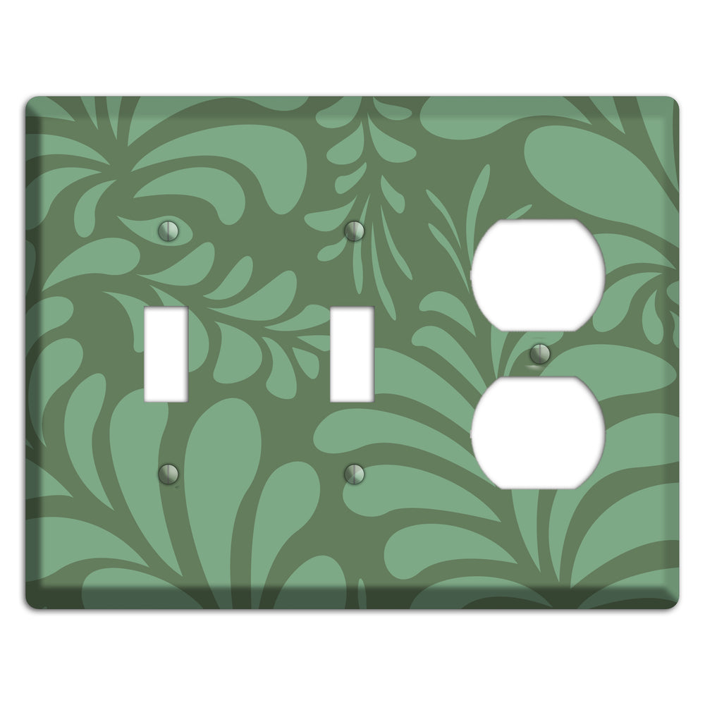 Green Herati 2 Toggle / Duplex Wallplate