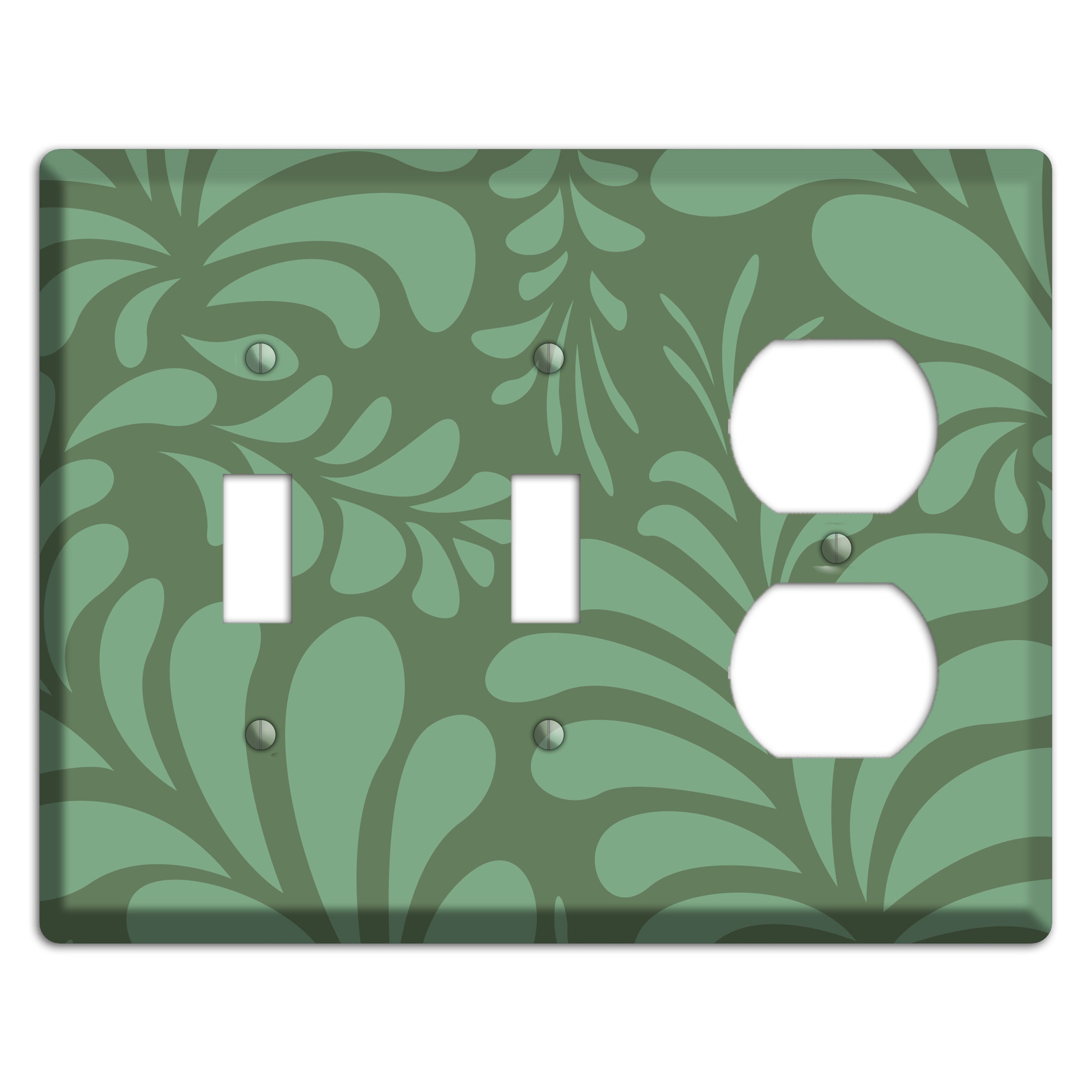 Green Herati 2 Toggle / Duplex Wallplate
