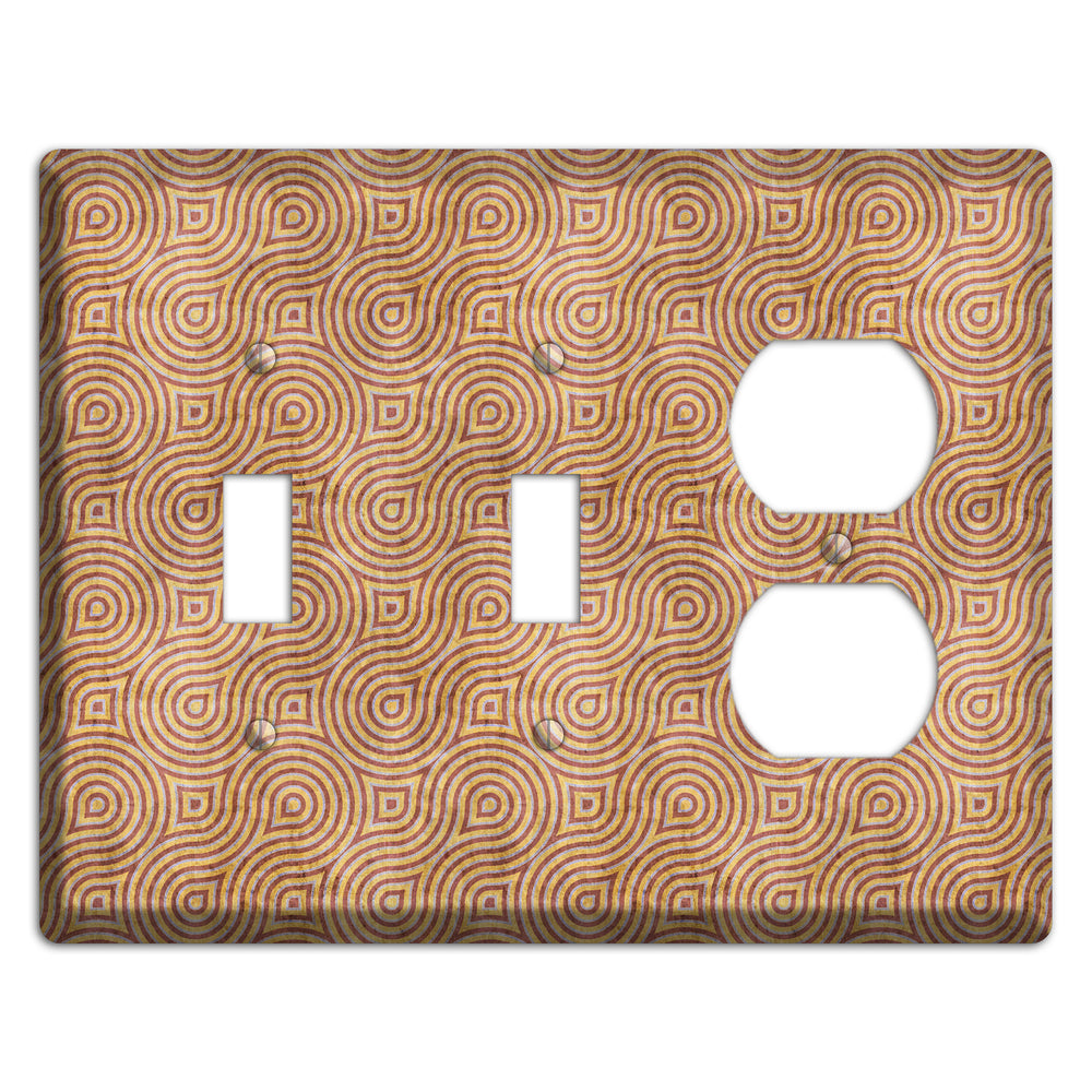 Beige and Red Swirl 2 Toggle / Duplex Wallplate