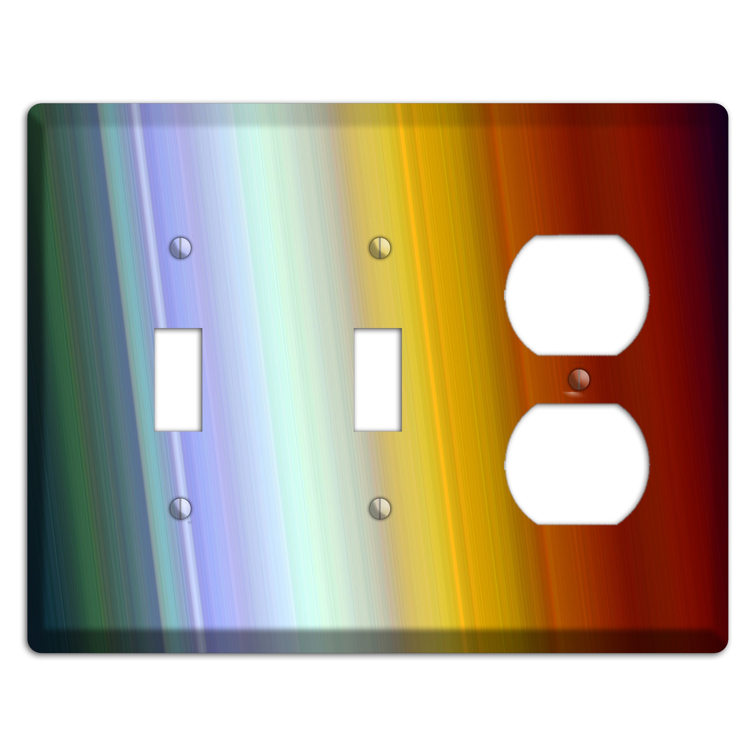 Green Teal Lavender Yellow Ray of Light 2 Toggle / Duplex Wallplate
