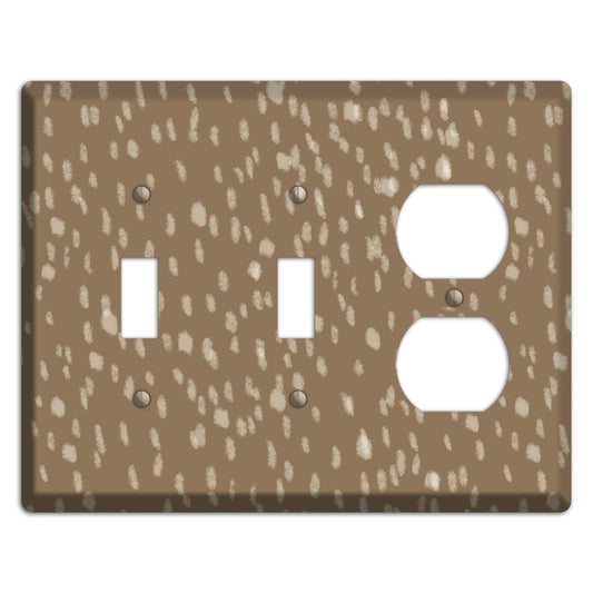 Brown and White Speckle 2 Toggle / Duplex Wallplate