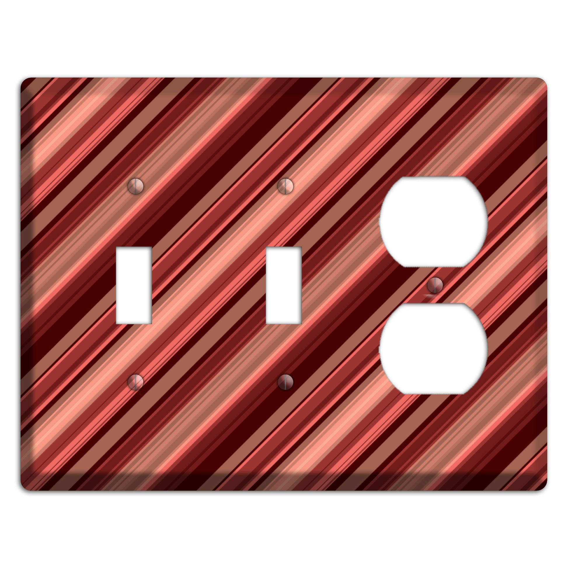 Red Stripes 2 Toggle / Duplex Wallplate