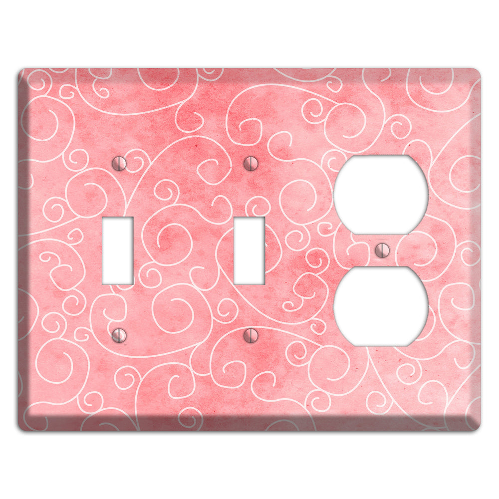 Azalea Soft Coral 2 Toggle / Duplex Wallplate