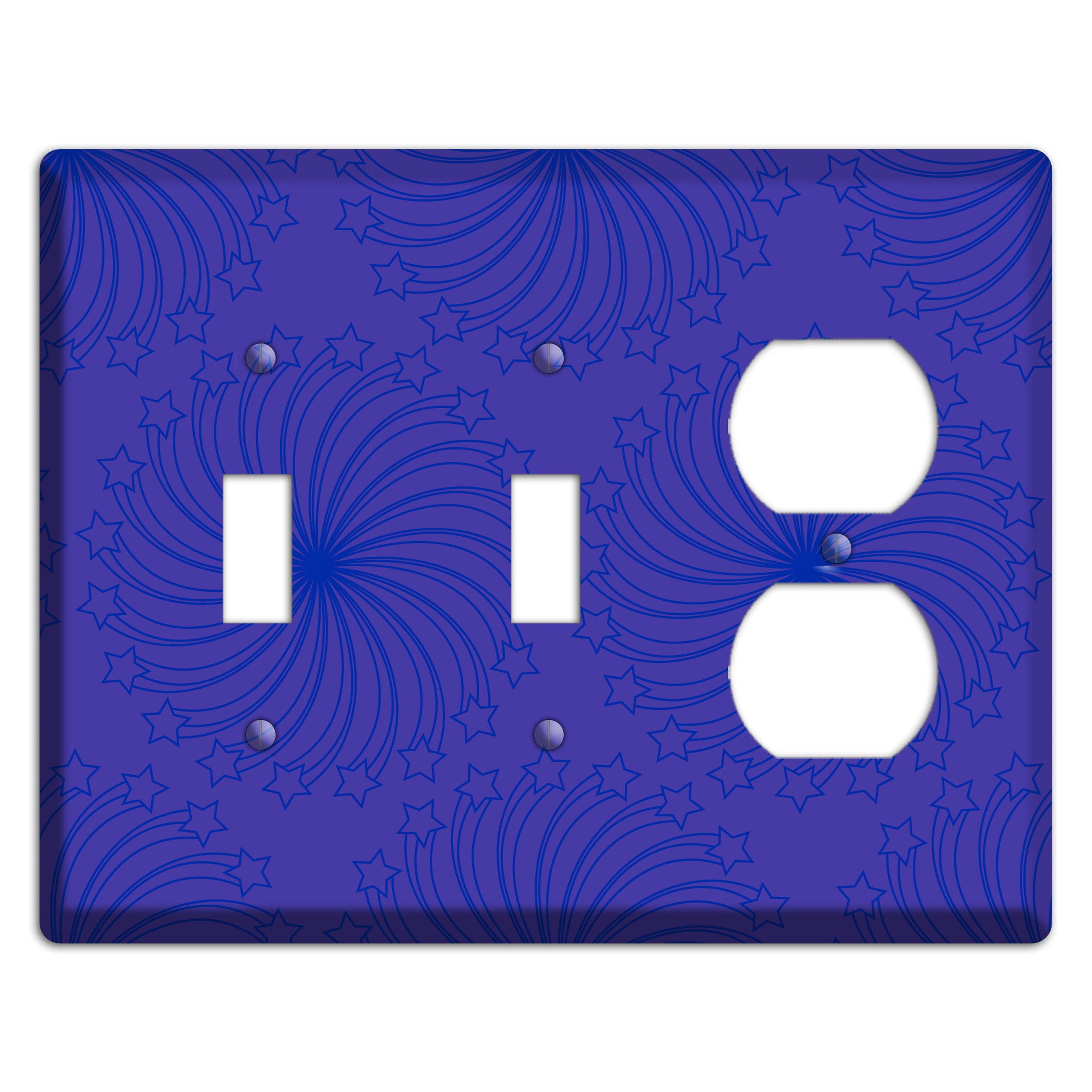 Multi Purple Star Swirl 2 Toggle / Duplex Wallplate