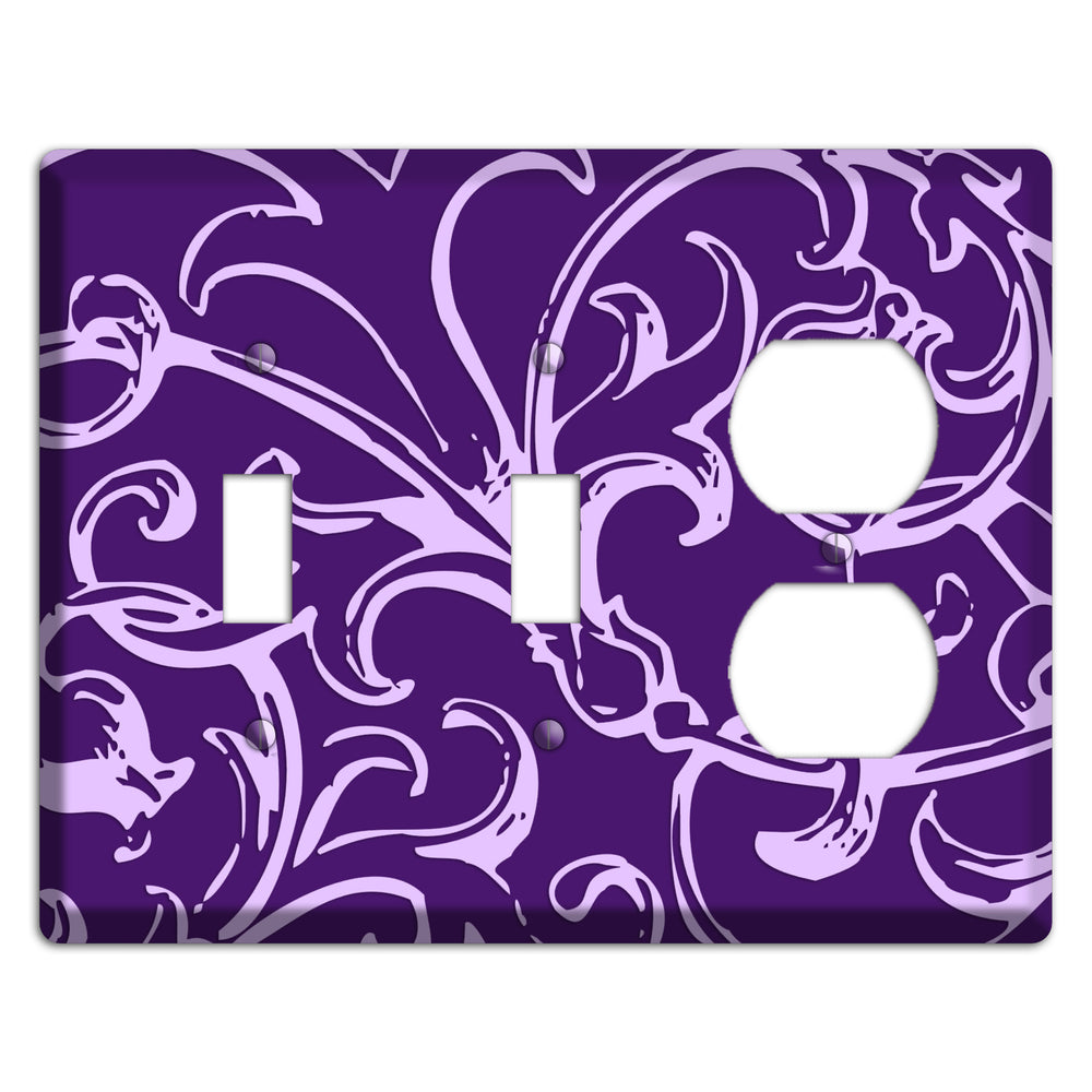 Victorian Purple 2 Toggle / Duplex Wallplate