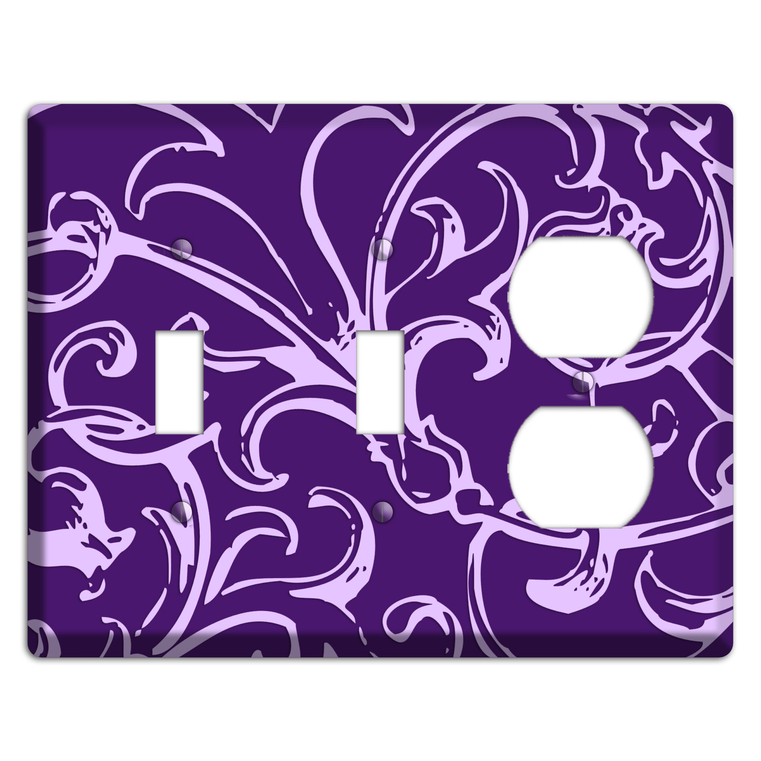 Victorian Purple 2 Toggle / Duplex Wallplate
