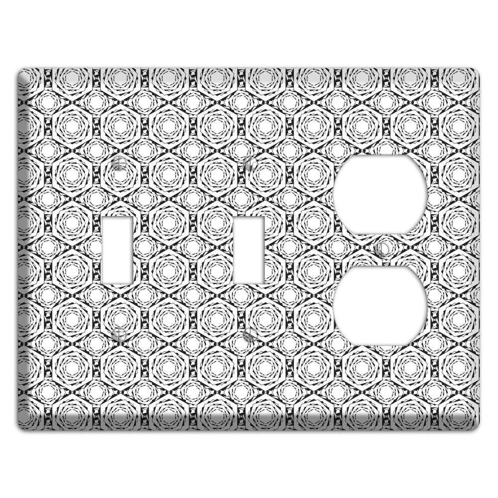 Overlay Hexagon Rotation Repeat 2 Toggle / Duplex Wallplate