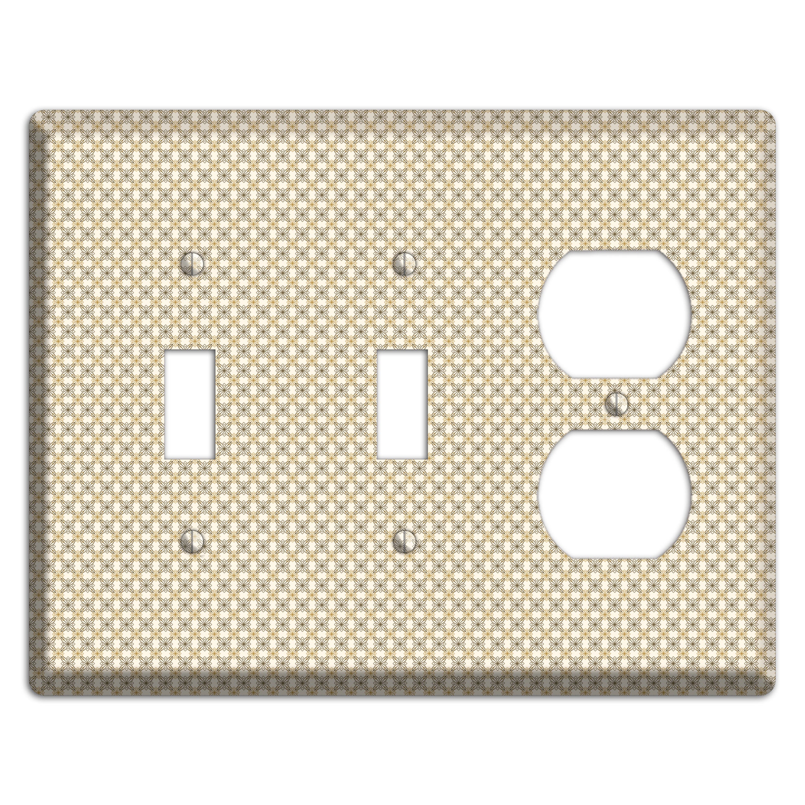 Multi Beige Tiled Arabesque 2 Toggle / Duplex Wallplate