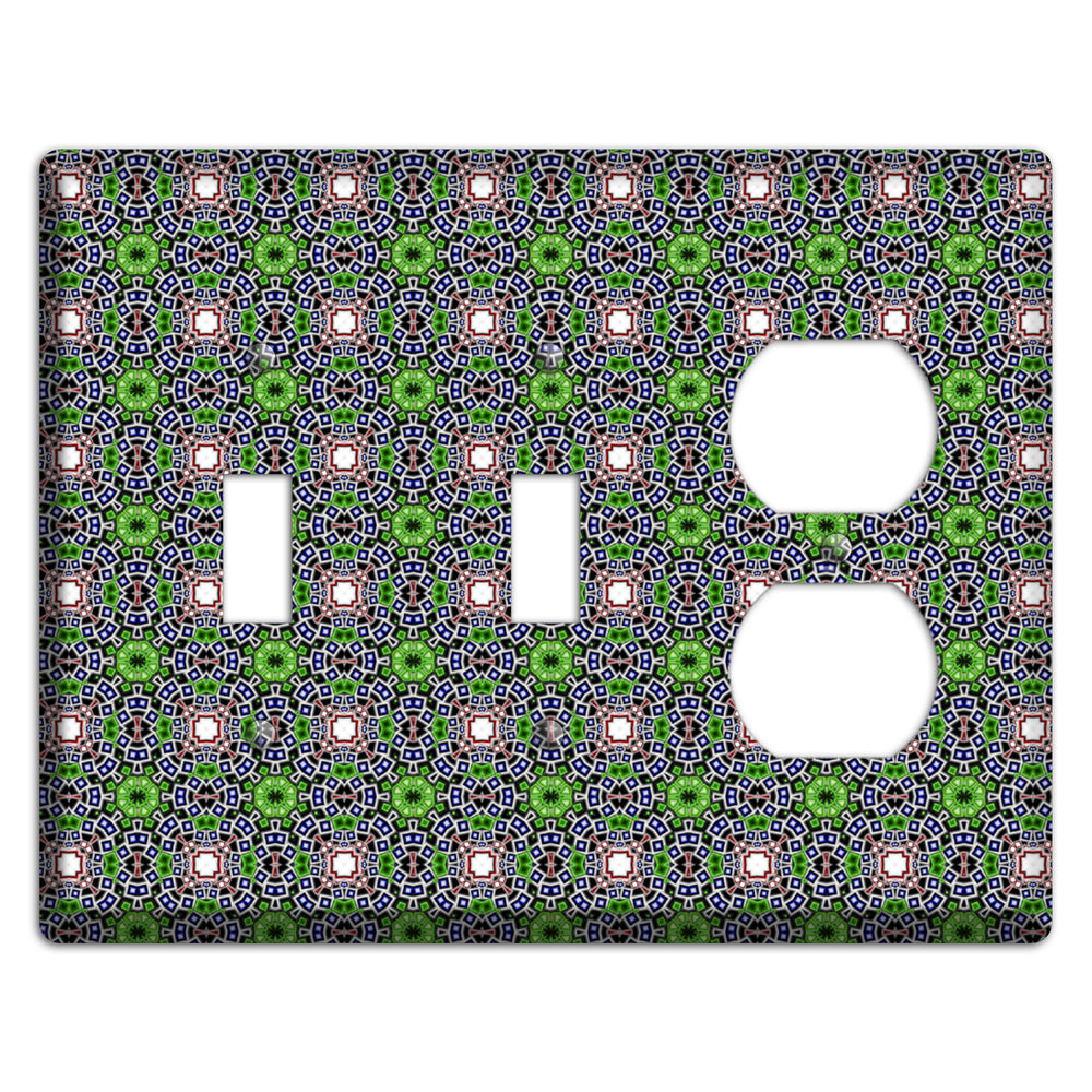 Green Foulard 4 2 Toggle / Duplex Wallplate