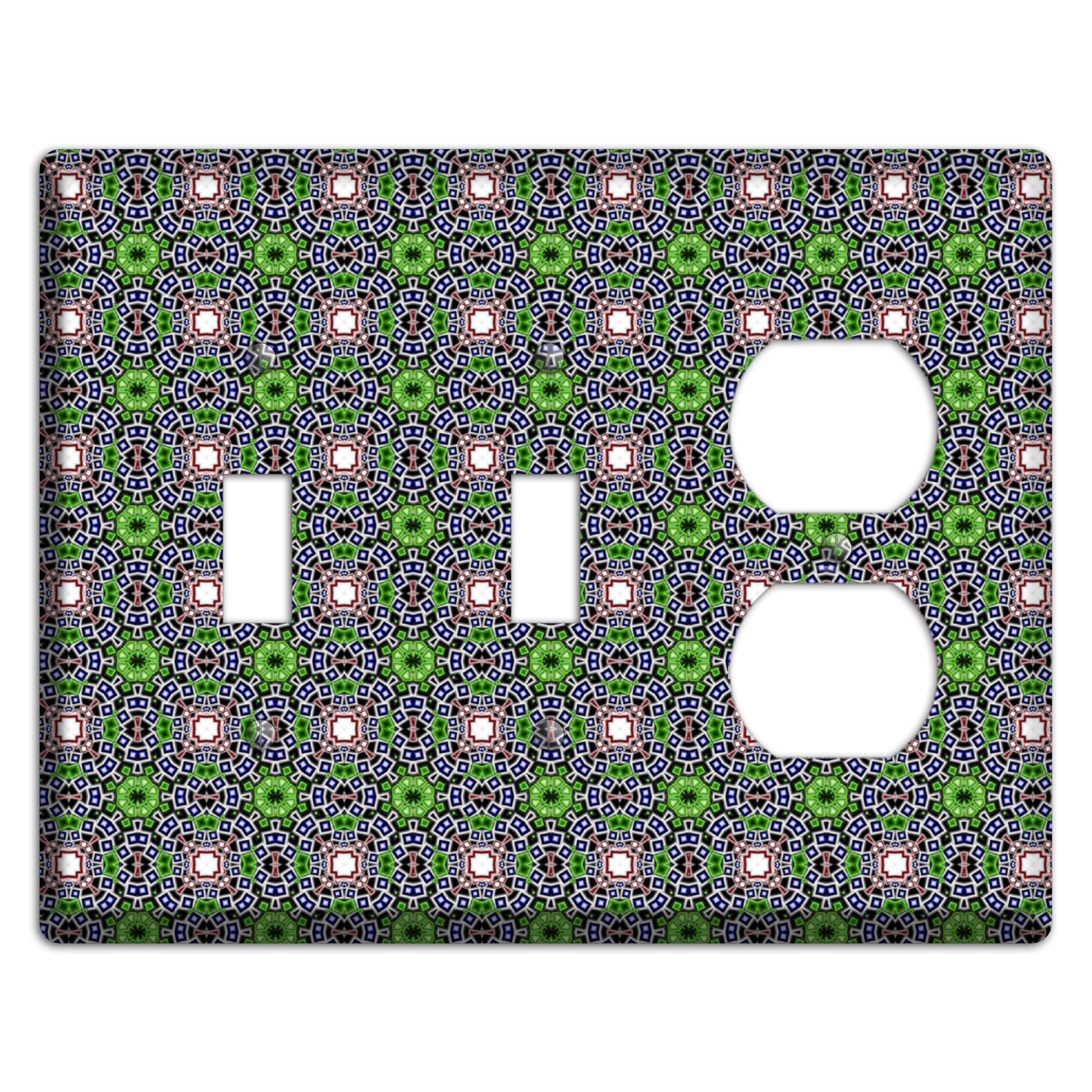 Green Foulard 4 2 Toggle / Duplex Wallplate