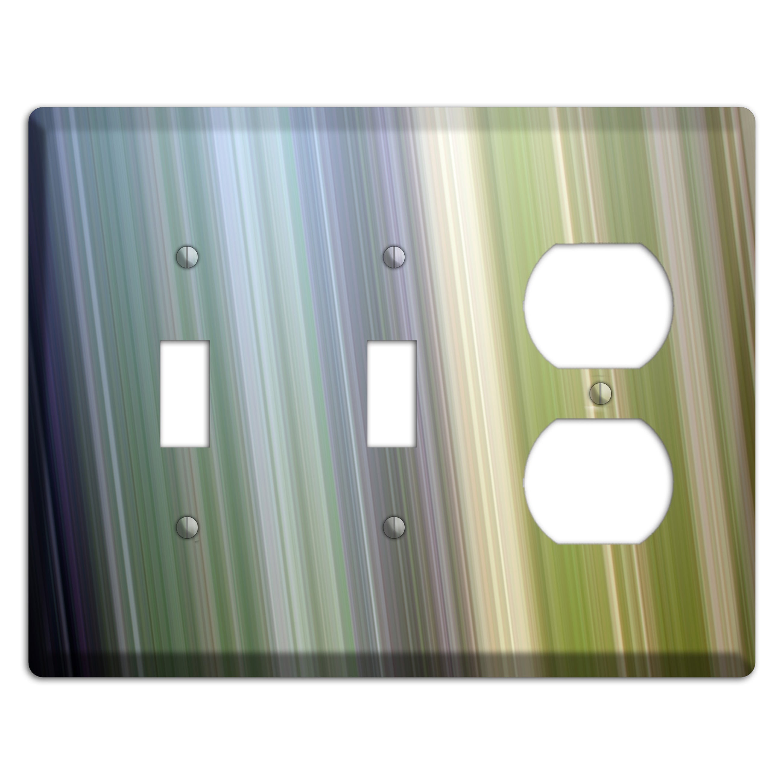 Purple and Green Ray of Light 2 Toggle / Duplex Wallplate