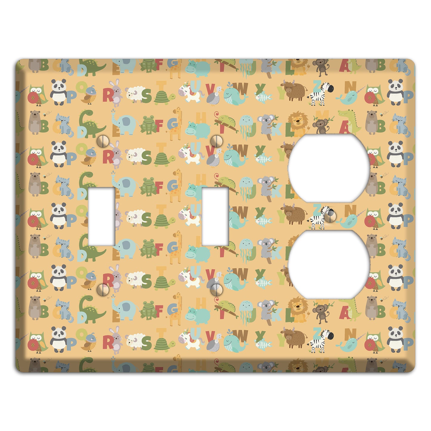 Animal Alphabet 1 2 Toggle / Duplex Wallplate