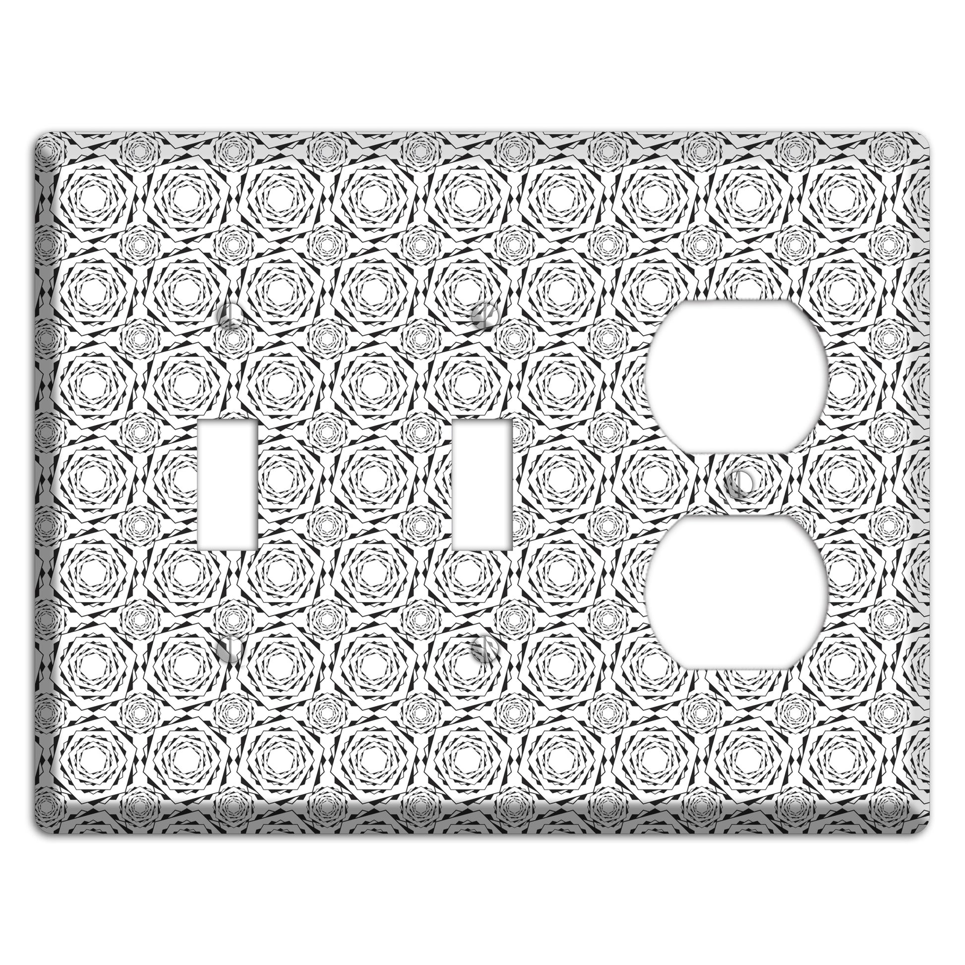 Overlay Hexagon Rotation Repeat 2 2 Toggle / Duplex Wallplate