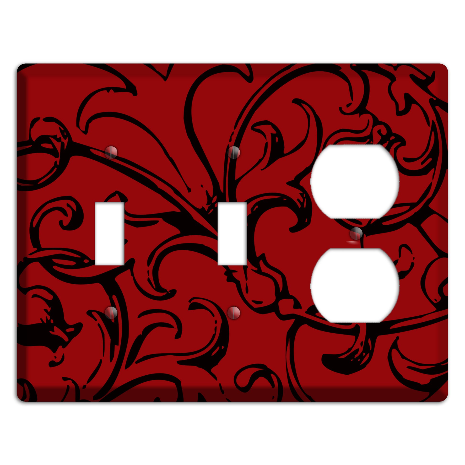 Victorian Red 2 Toggle / Duplex Wallplate
