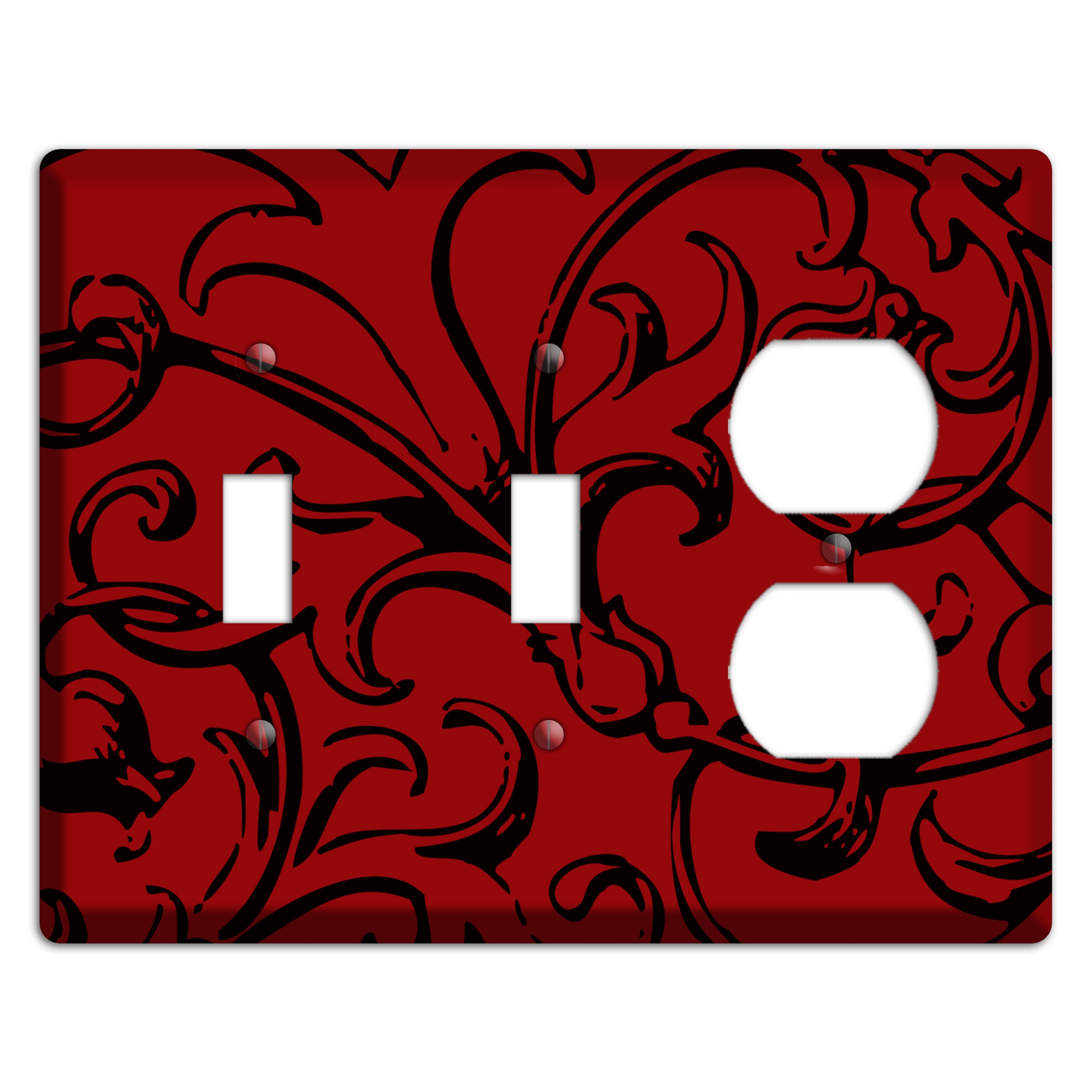 Victorian Red 2 Toggle / Duplex Wallplate