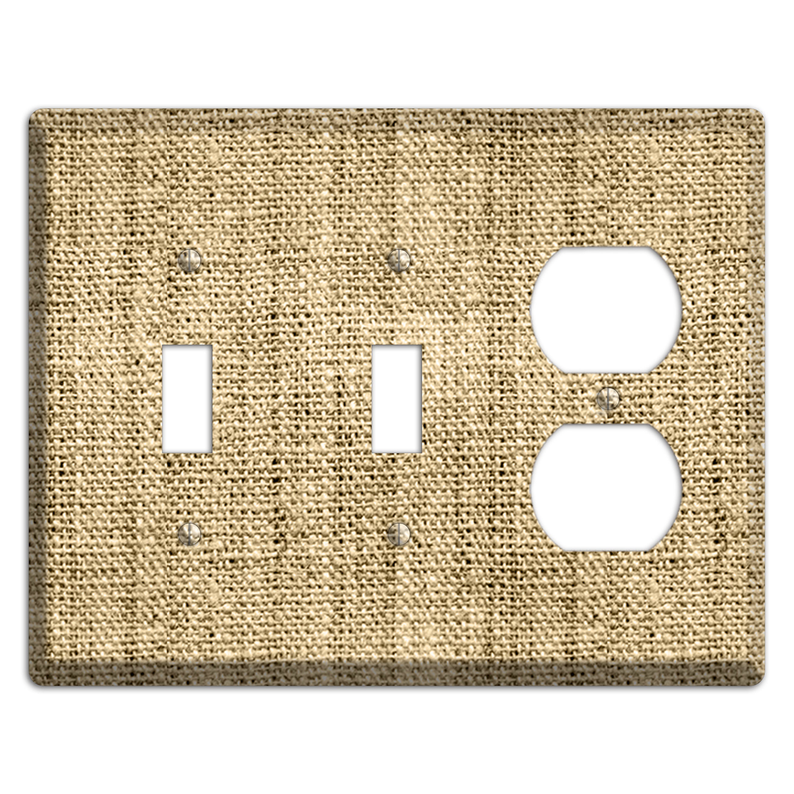 Indian Khaki Burlap 2 Toggle / Duplex Wallplate