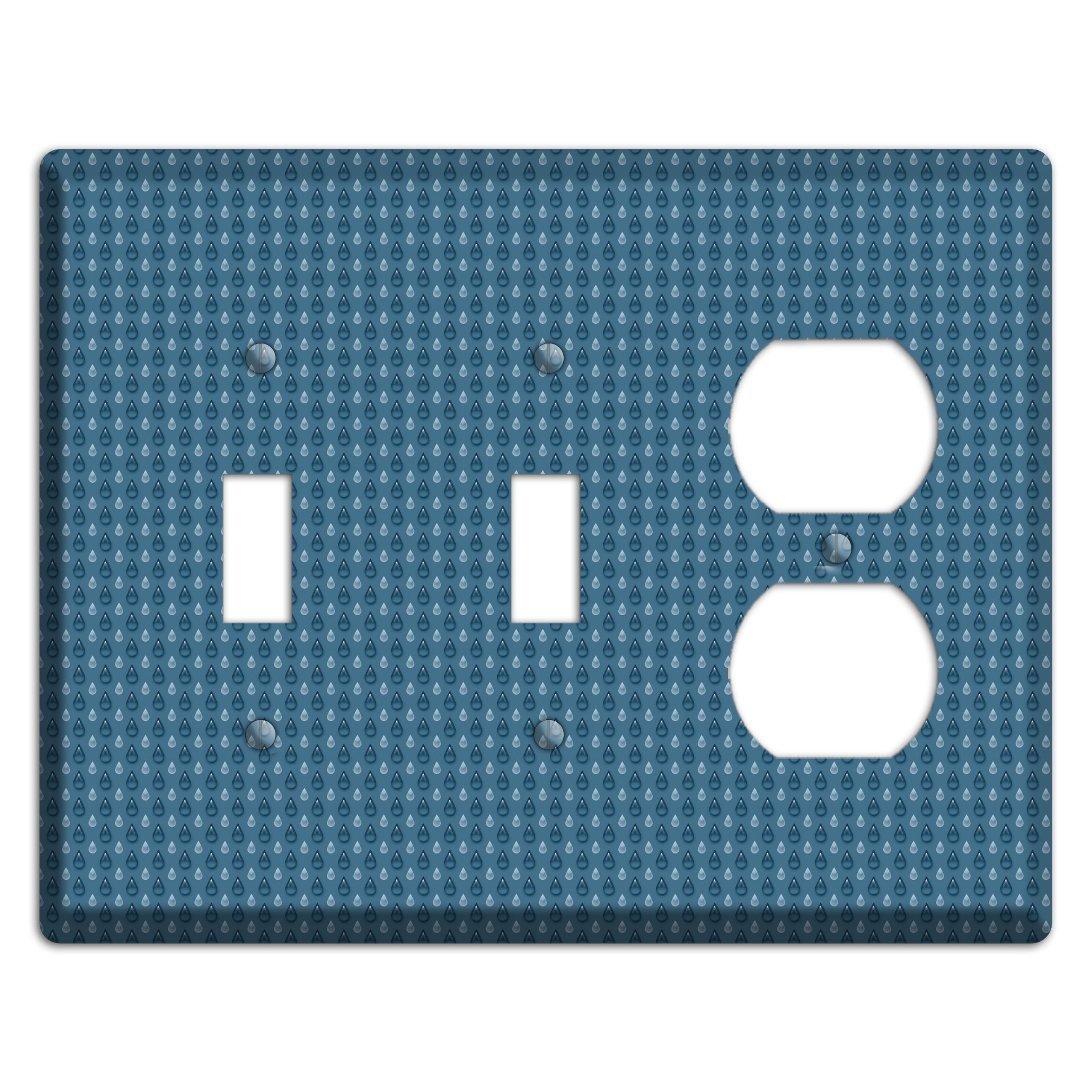 Blue Drops 2 Toggle / Duplex Wallplate