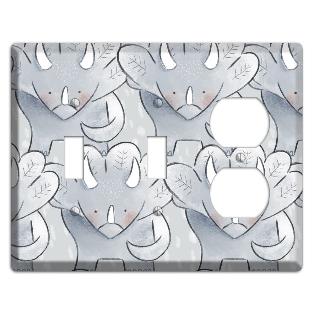 Triceratops 2 Toggle / Duplex Wallplate