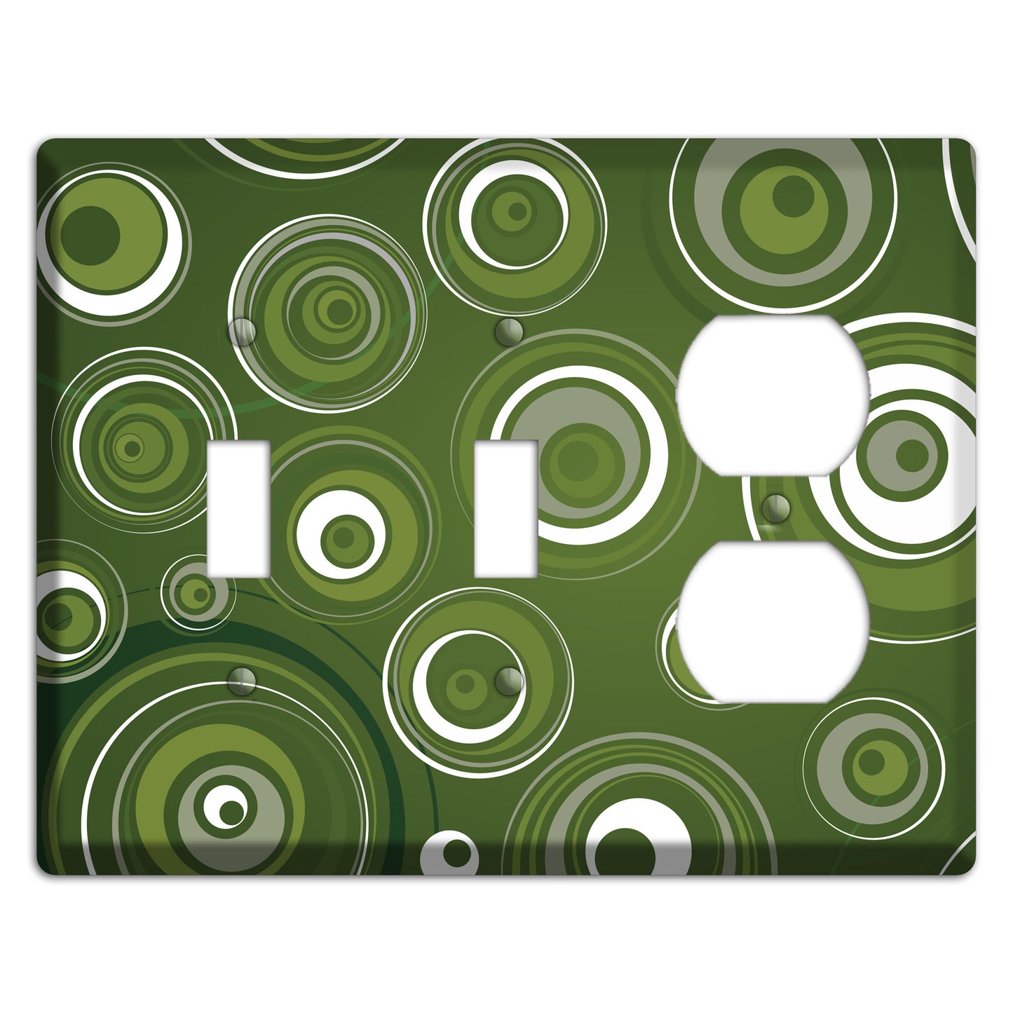 Green Circles 2 Toggle / Duplex Wallplate