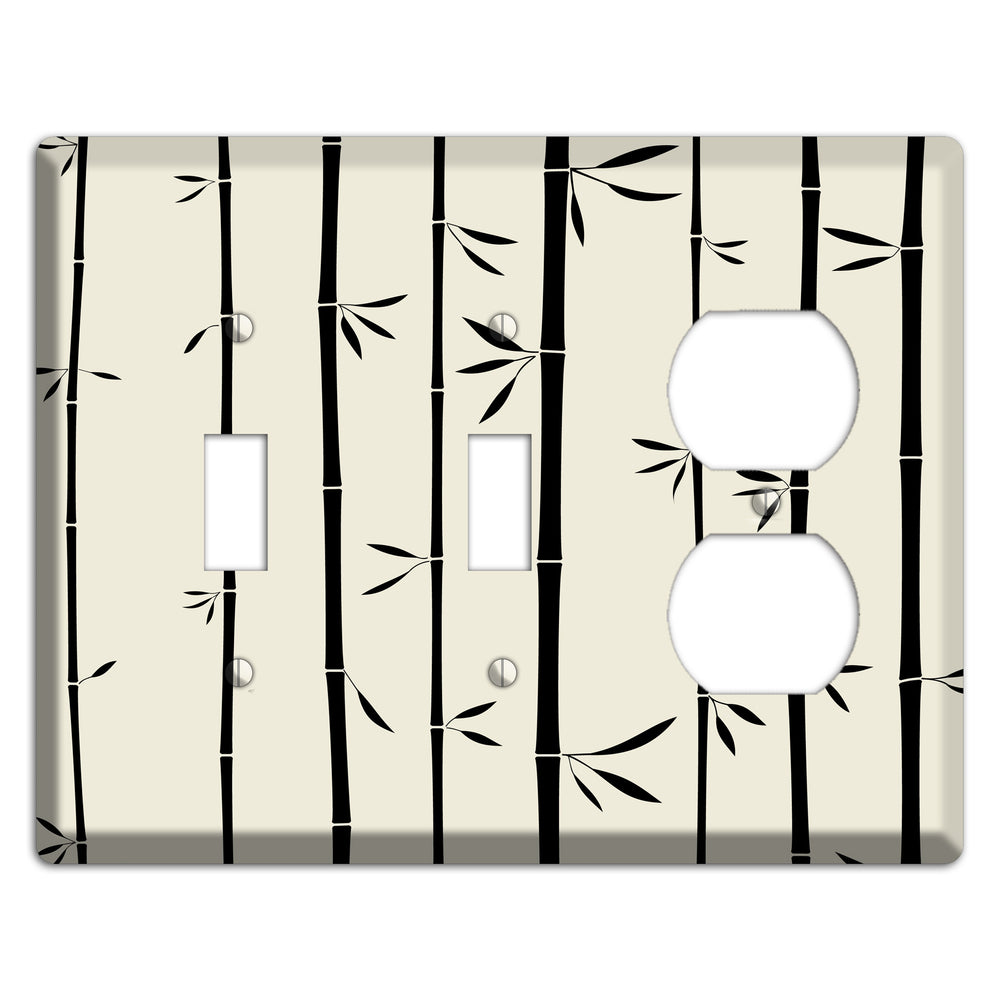 Beige Bamboo 2 Toggle / Duplex Wallplate