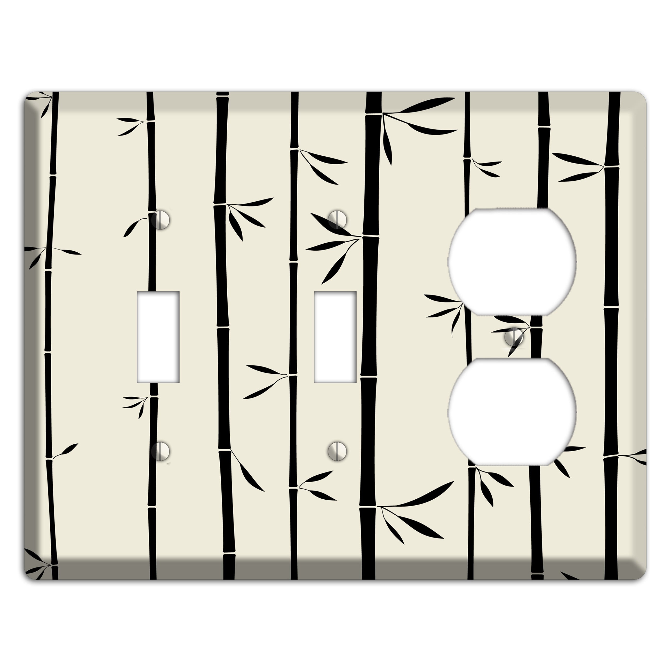 Beige Bamboo 2 Toggle / Duplex Wallplate