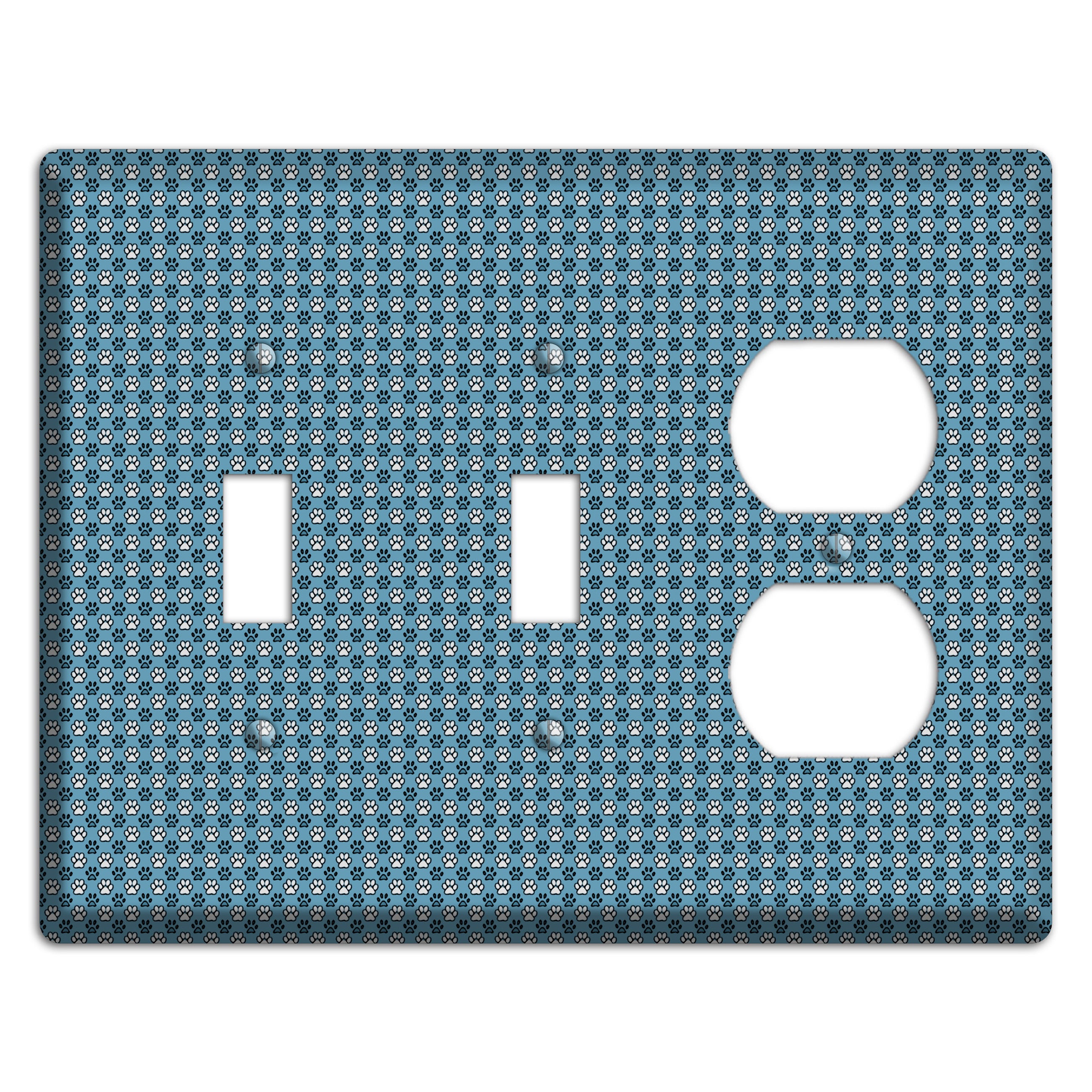Blue Paw Prints 2 Toggle / Duplex Wallplate