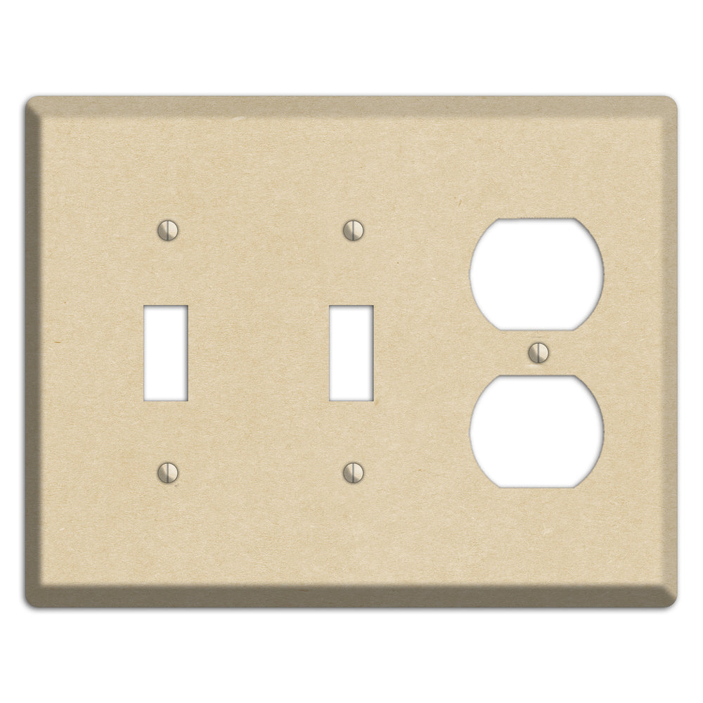 Double Pearl Lusta Kraft 2 Toggle / Duplex Wallplate