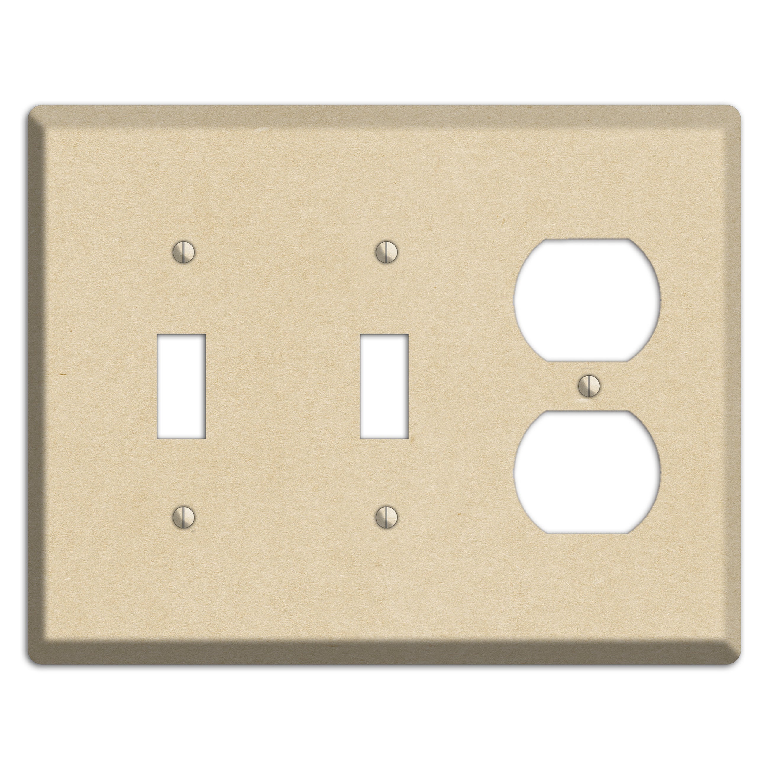 Double Pearl Lusta Kraft 2 Toggle / Duplex Wallplate