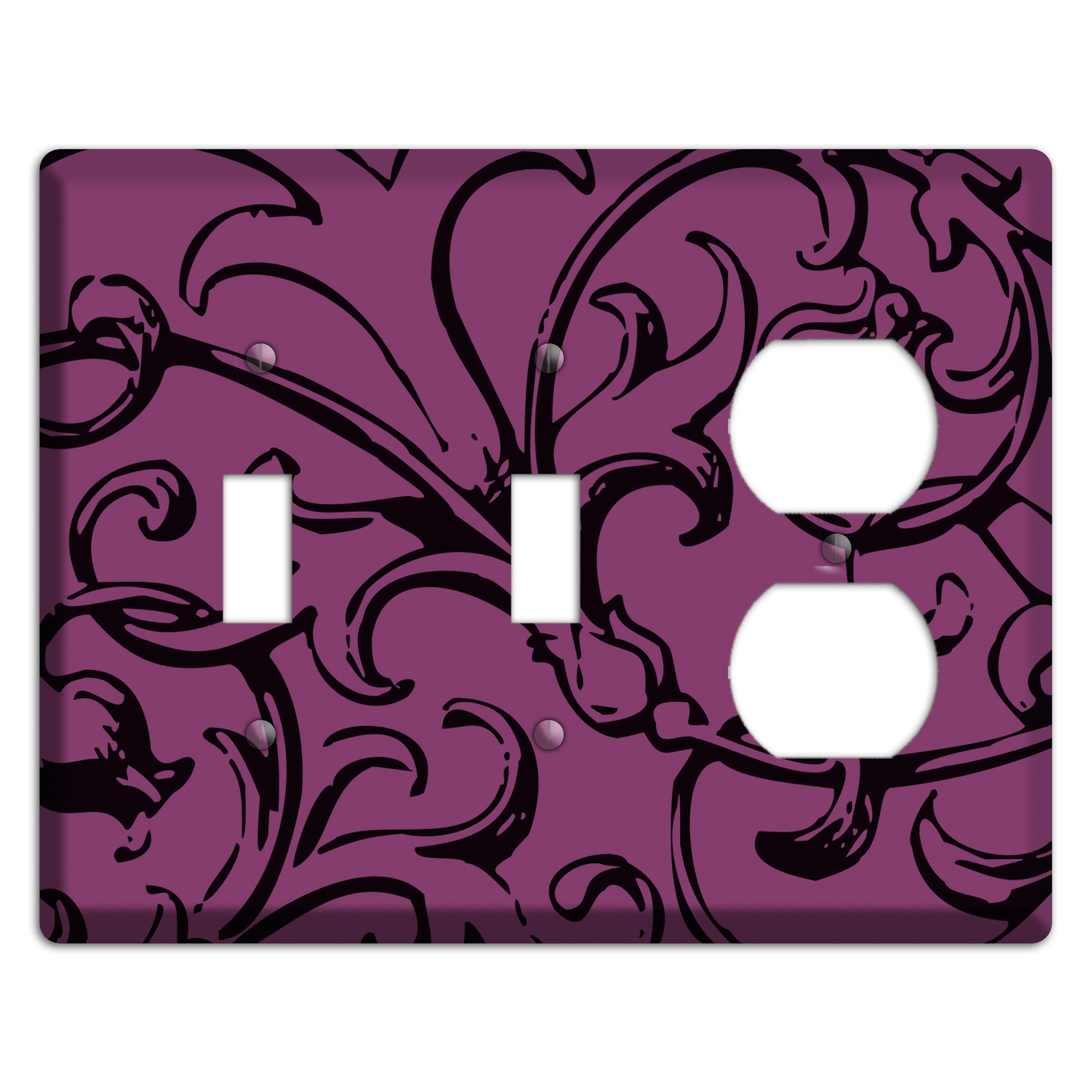 Victorian Fuschia 2 Toggle / Duplex Wallplate