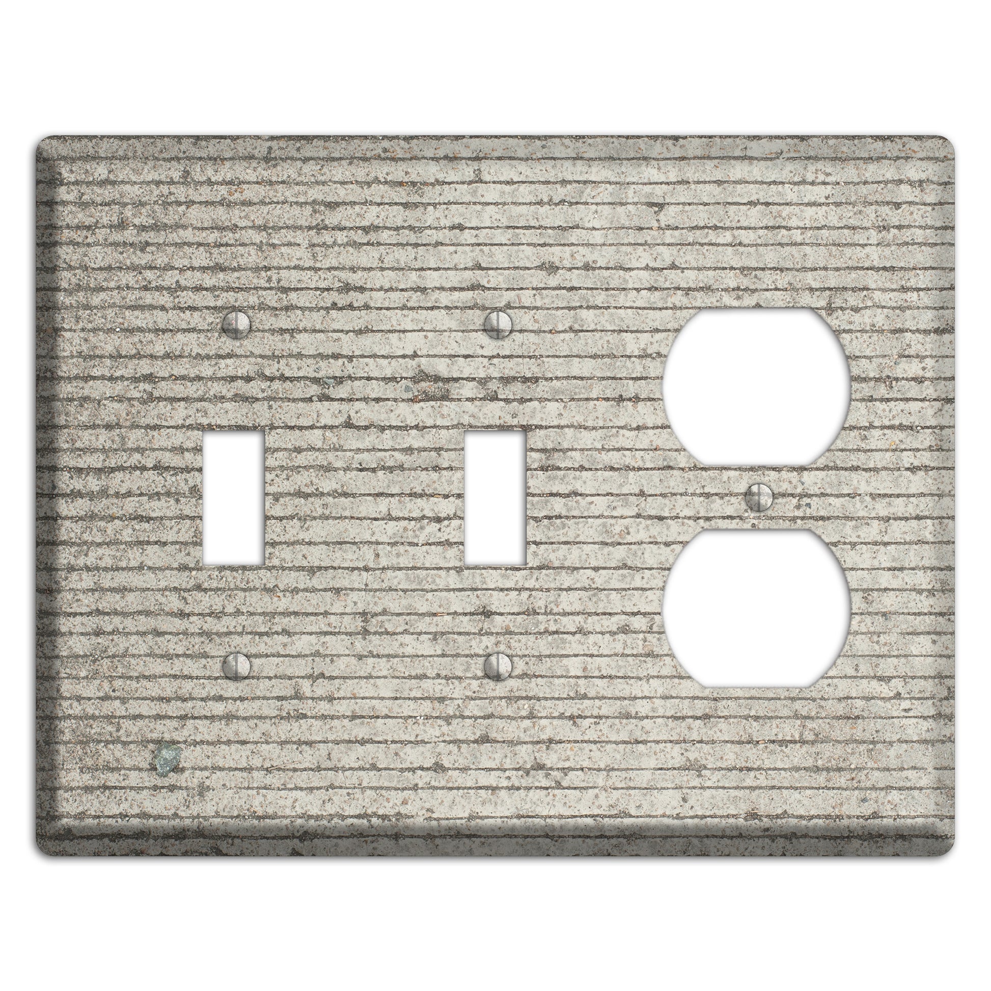 Horizontal Concrete 2 Toggle / Duplex Wallplate