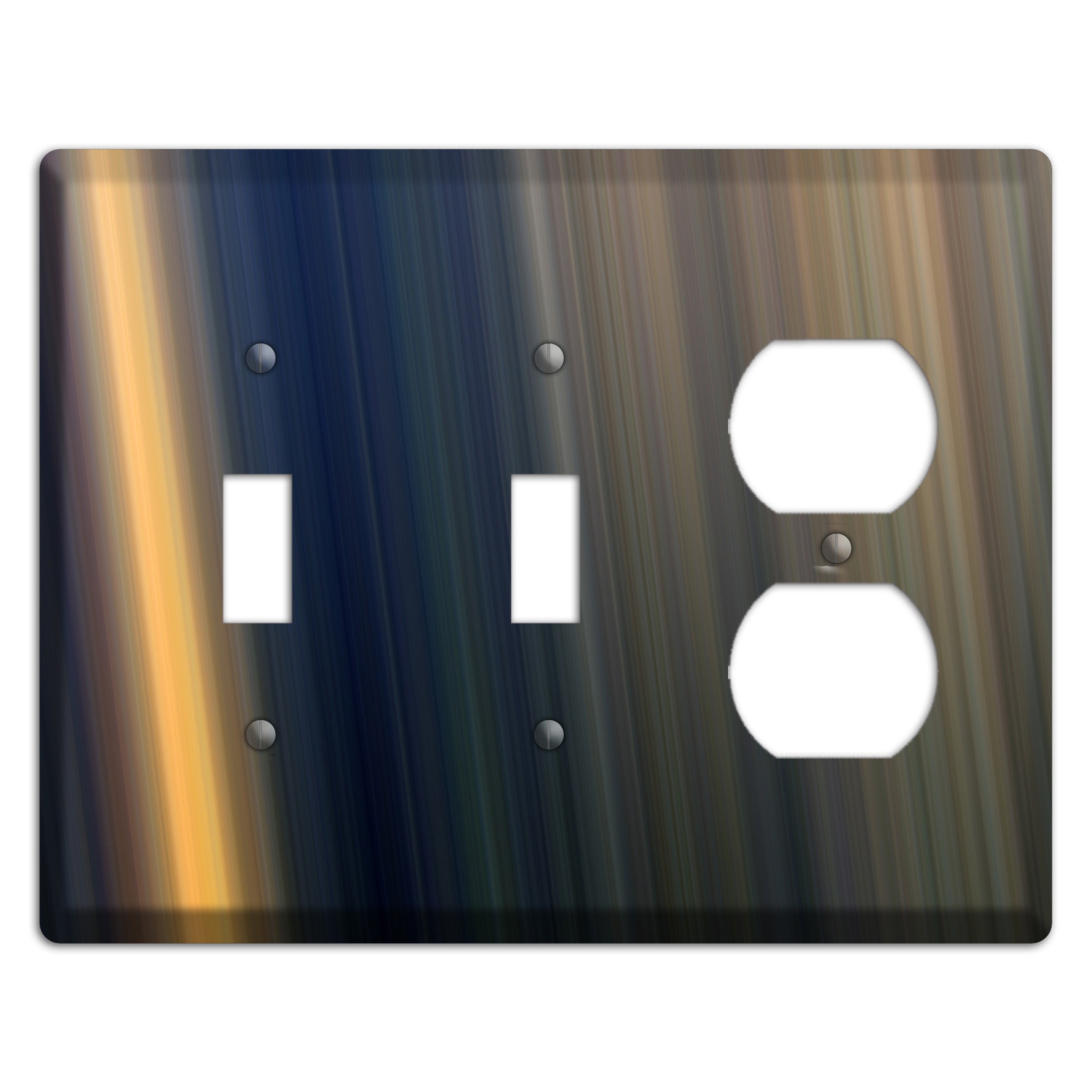 Black with Orange Ray of Light 2 Toggle / Duplex Wallplate