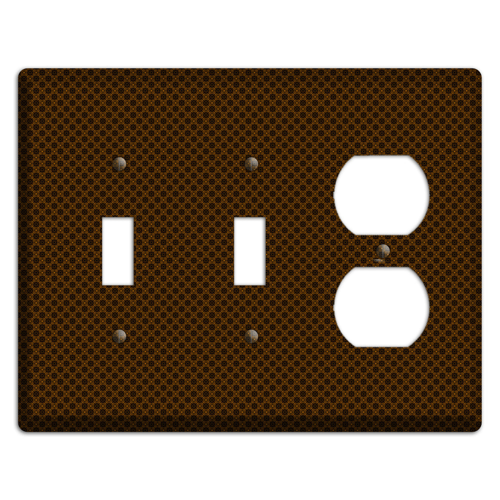 Brown Geometric 2 Toggle / Duplex Wallplate