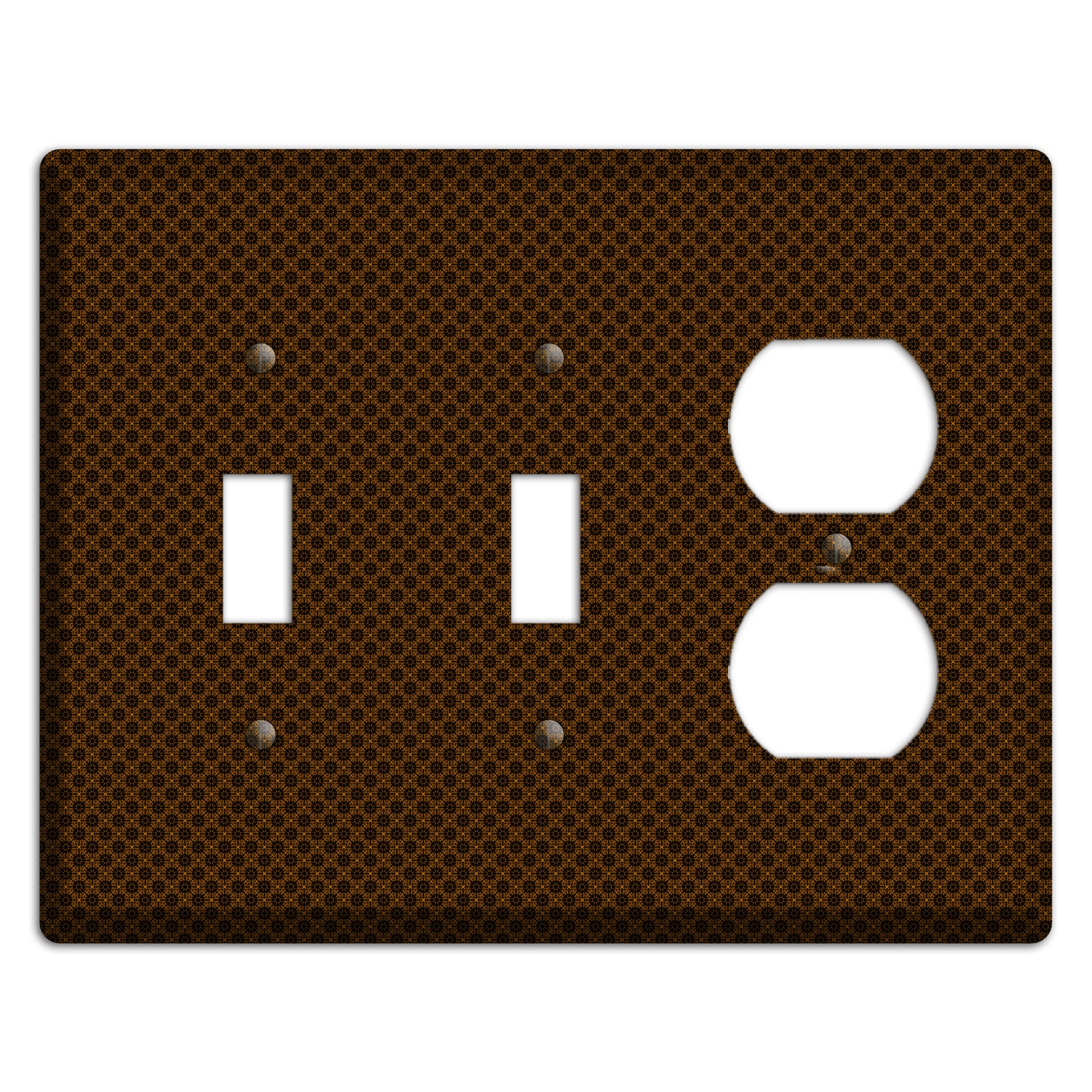 Brown Geometric 2 Toggle / Duplex Wallplate