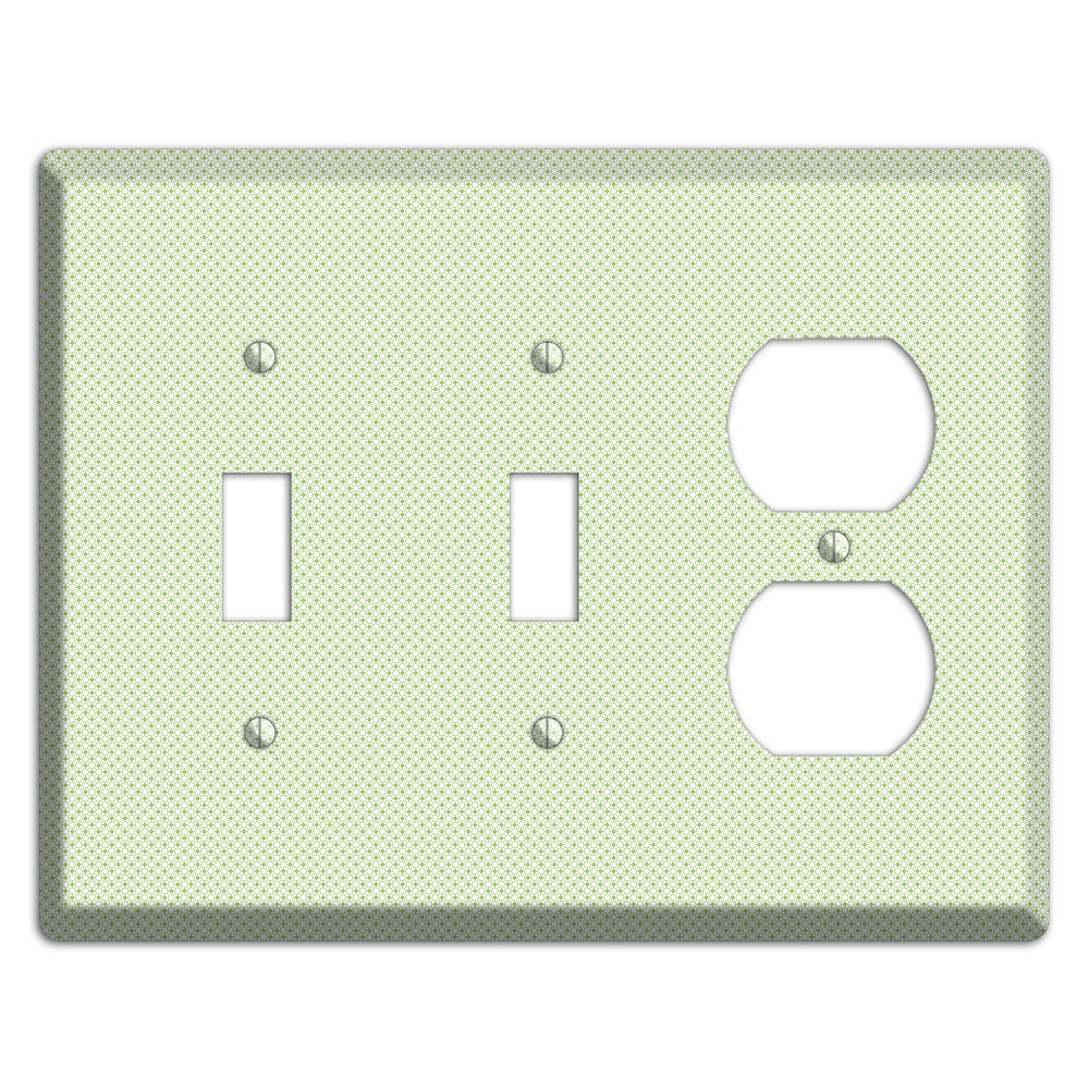 Light Green Tiny Geometric 2 Toggle / Duplex Wallplate