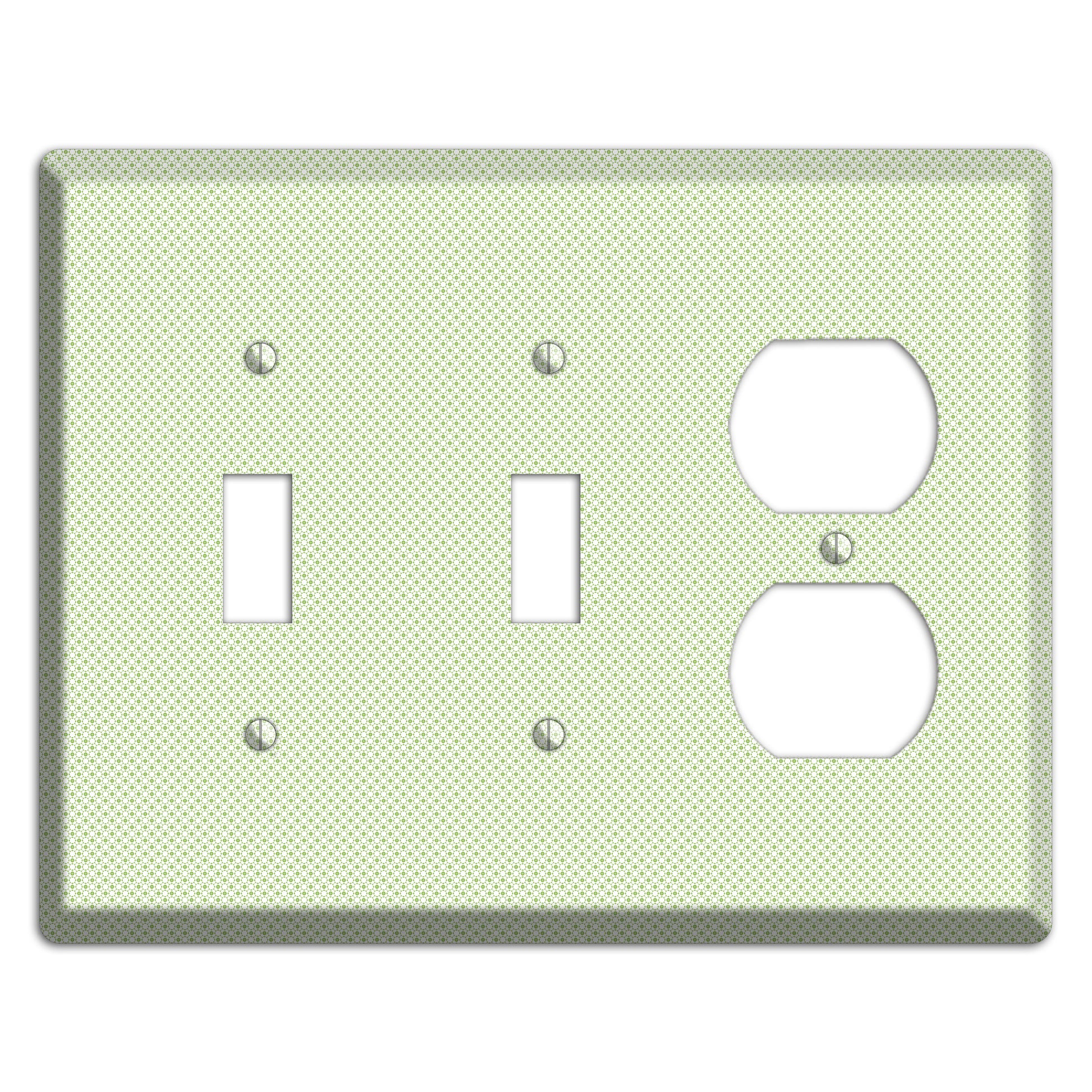 Light Green Tiny Geometric 2 Toggle / Duplex Wallplate