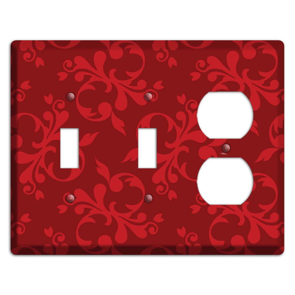 Red Victorian Toile 2 Toggle / Duplex Wallplate