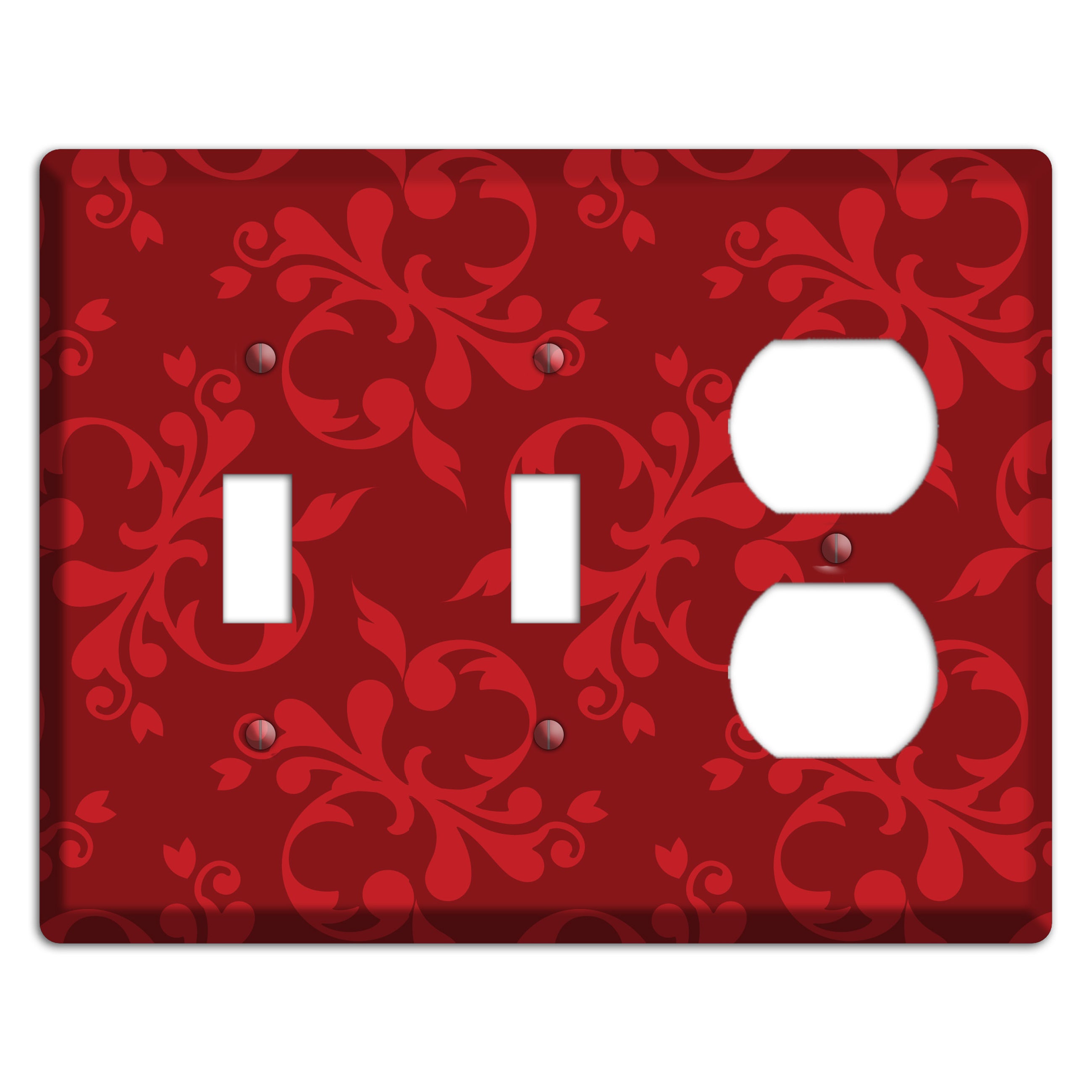 Red Victorian Toile 2 Toggle / Duplex Wallplate