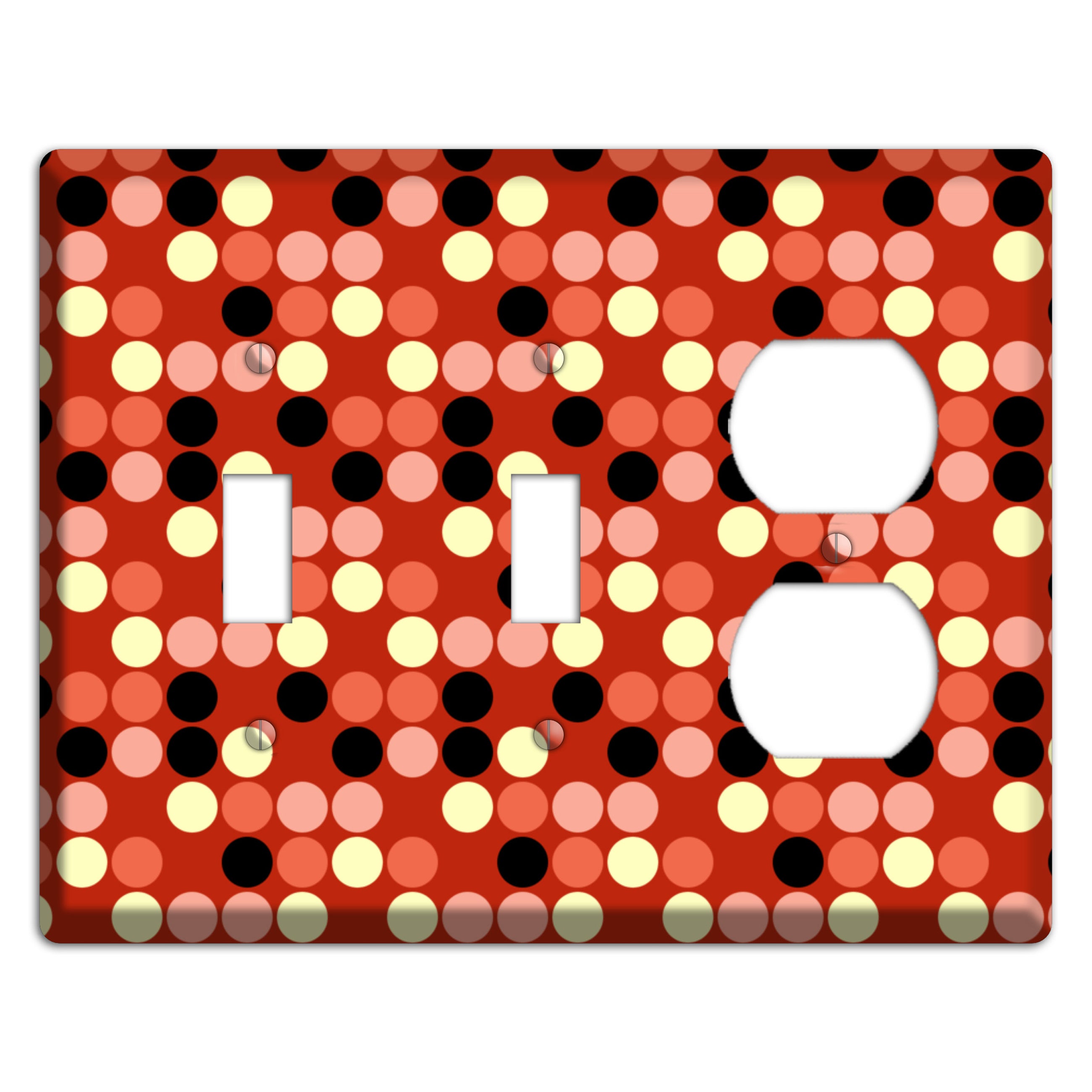 Multi Color Red Dots 2 Toggle / Duplex Wallplate