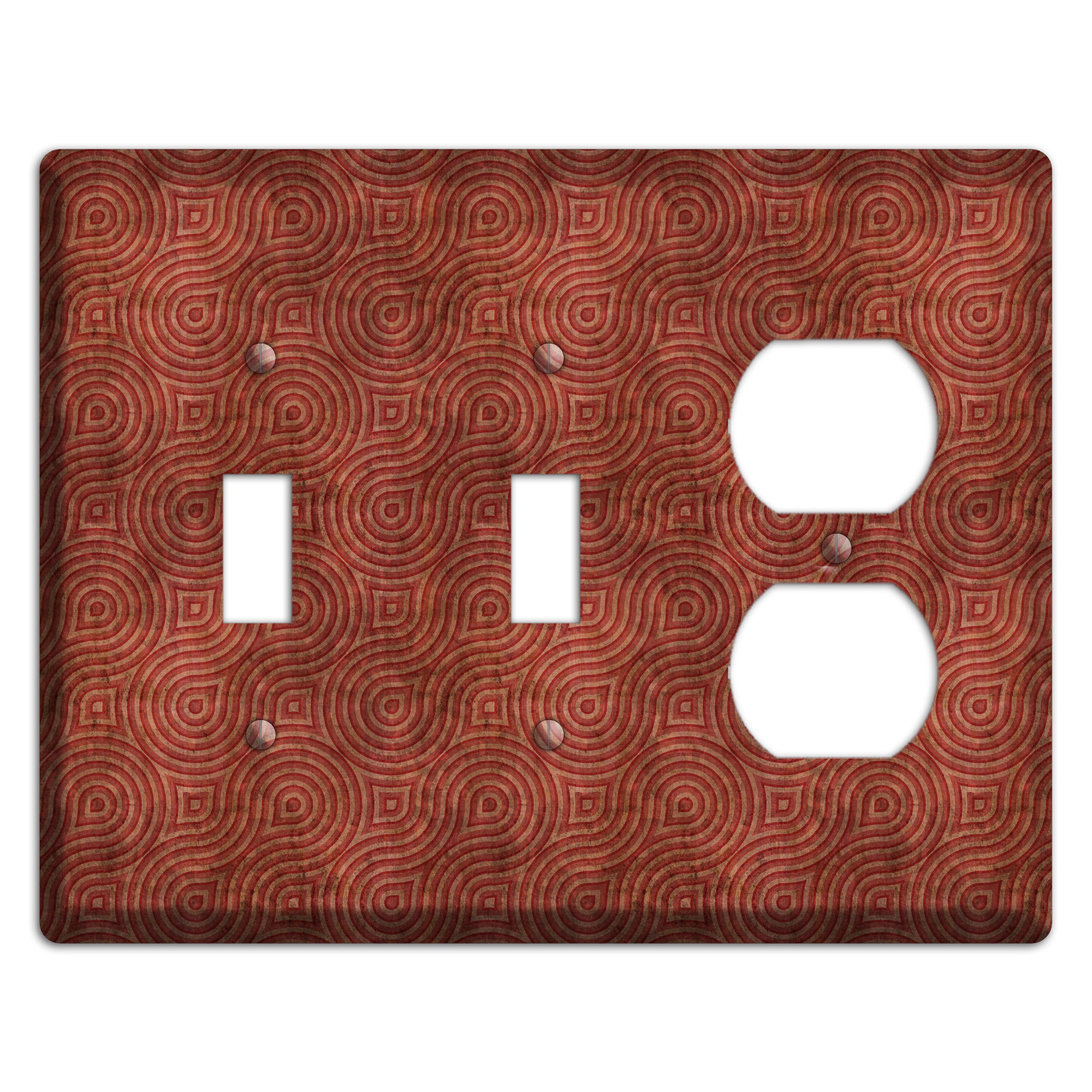 Red Swirl 2 Toggle / Duplex Wallplate