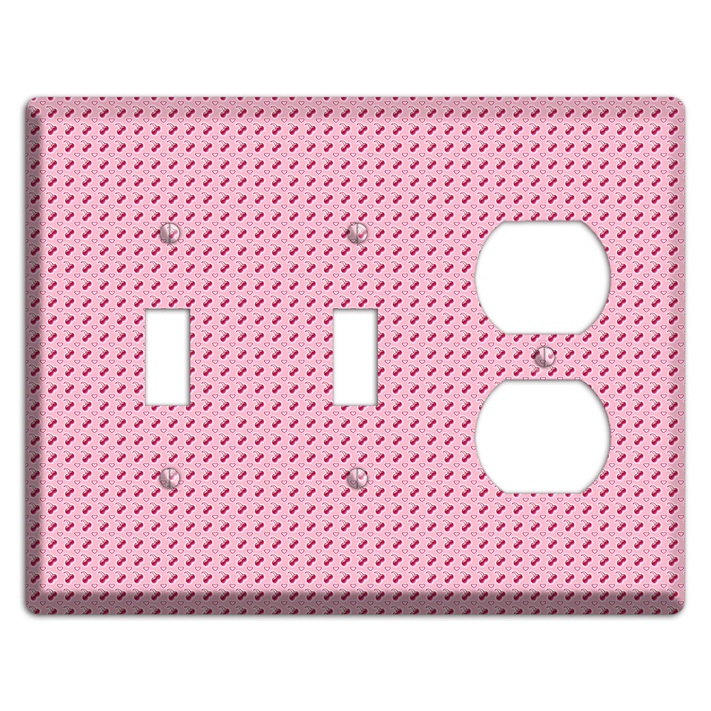 Pink with Cherries 2 Toggle / Duplex Wallplate