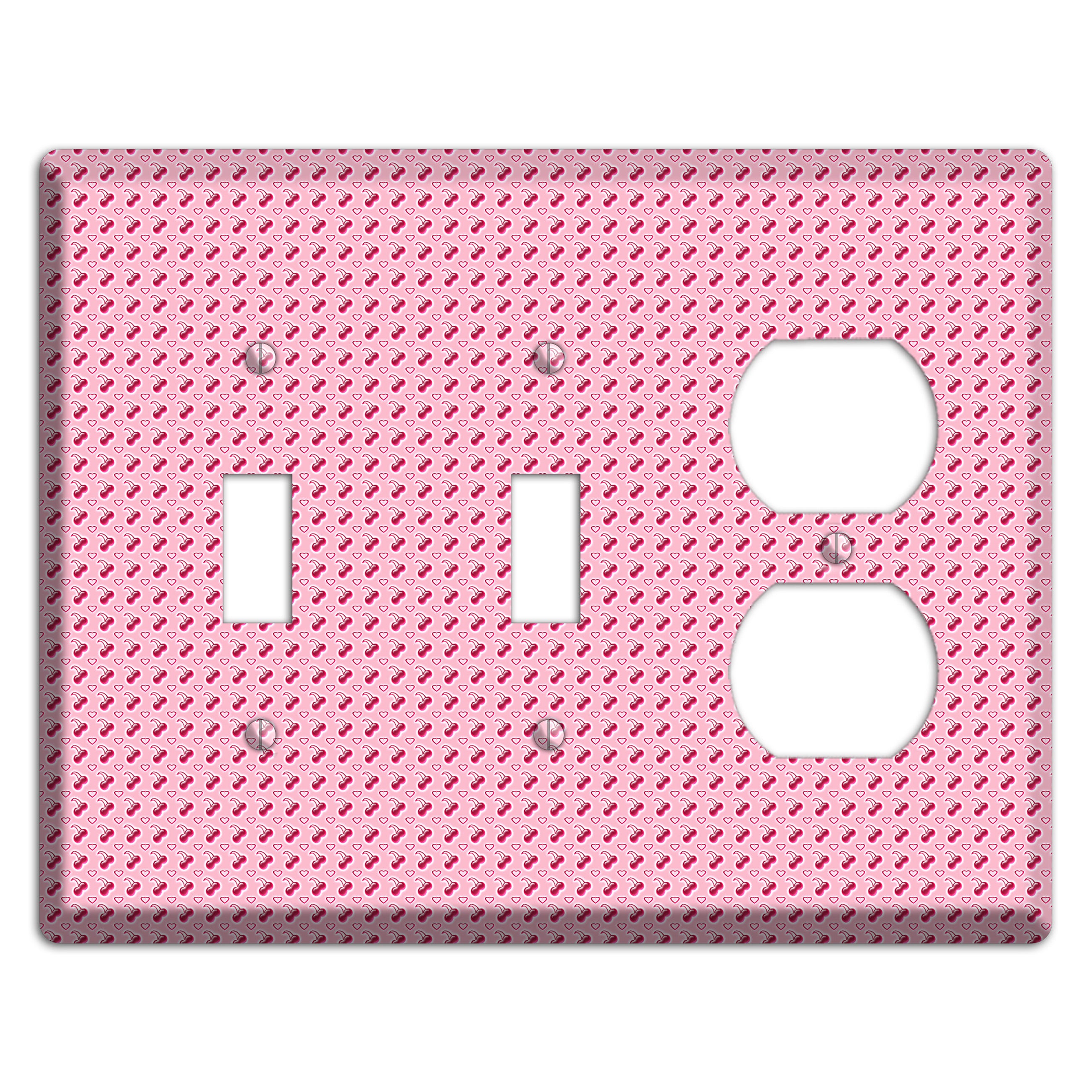 Pink with Cherries 2 Toggle / Duplex Wallplate
