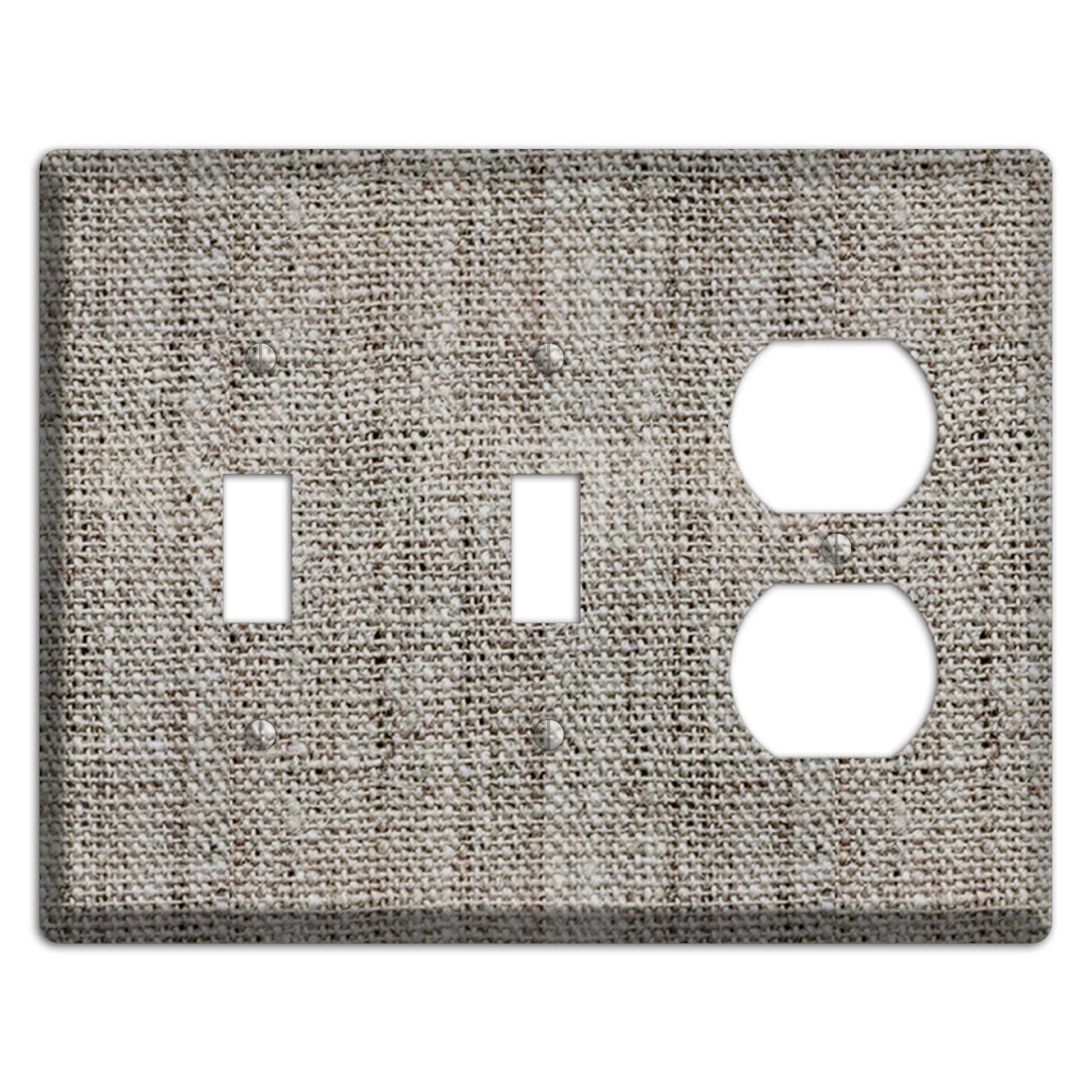 Zorba Burlap 2 Toggle / Duplex Wallplate
