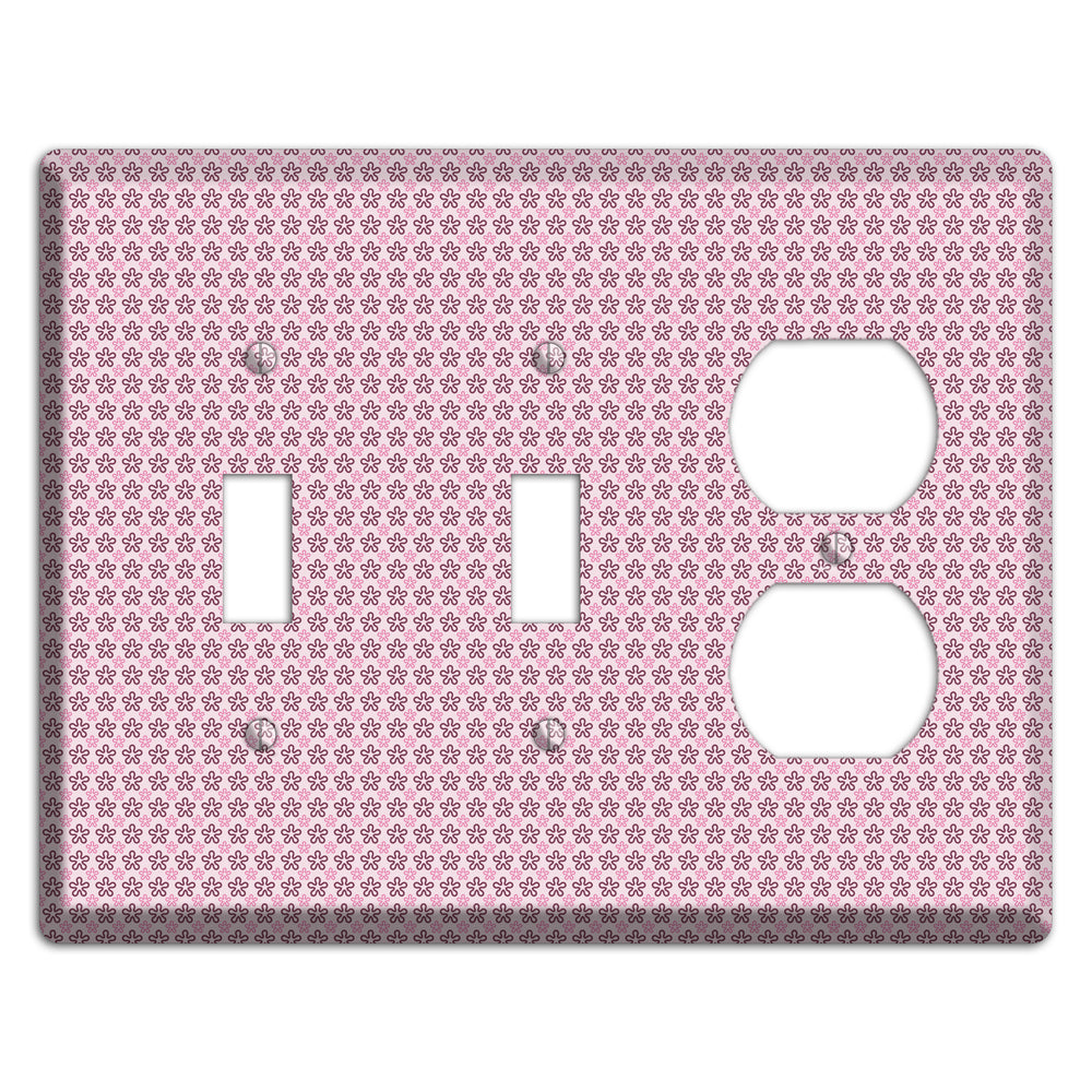 Pink Tiny Floral 2 Toggle / Duplex Wallplate