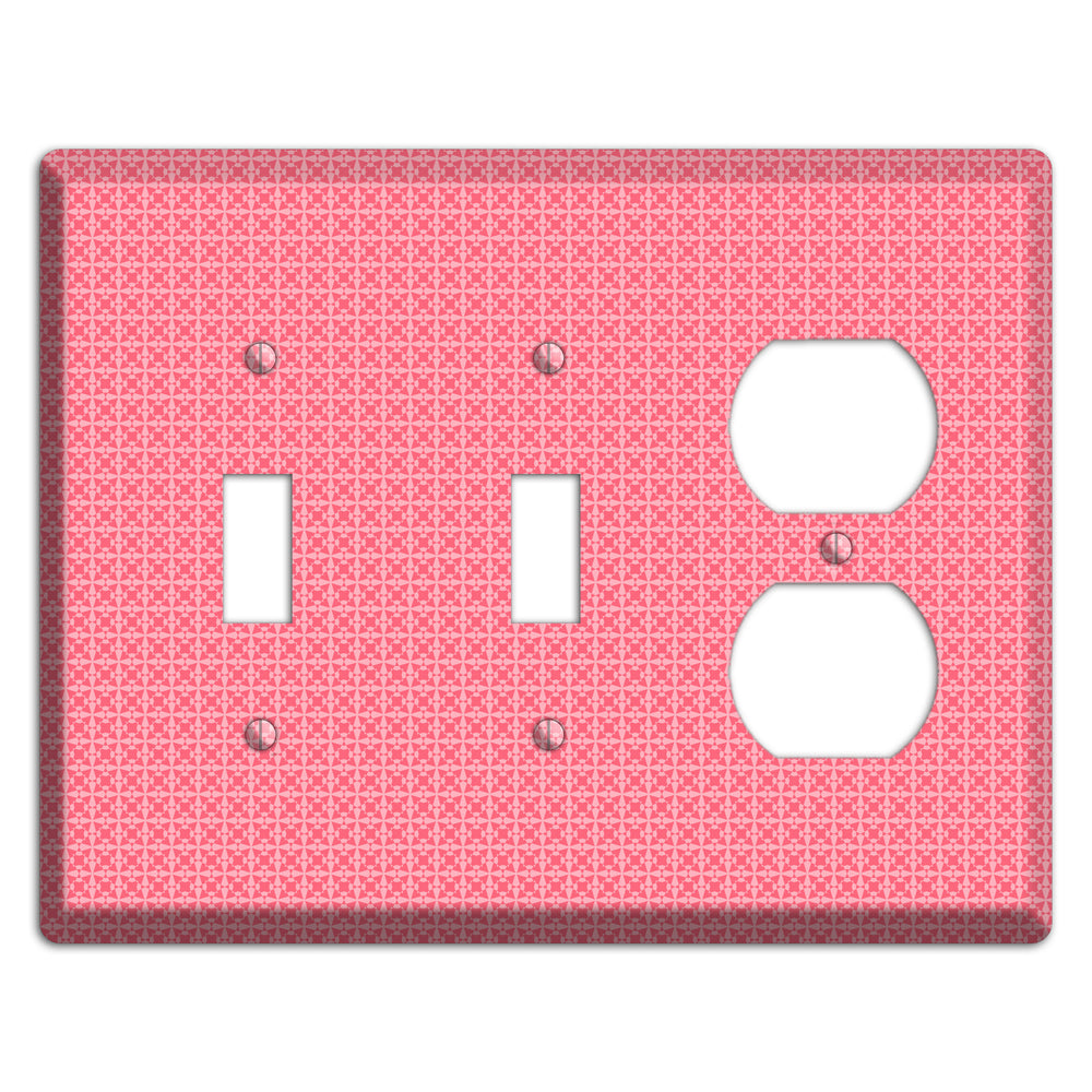 Multi Pink Tiled Arabesque 2 Toggle / Duplex Wallplate