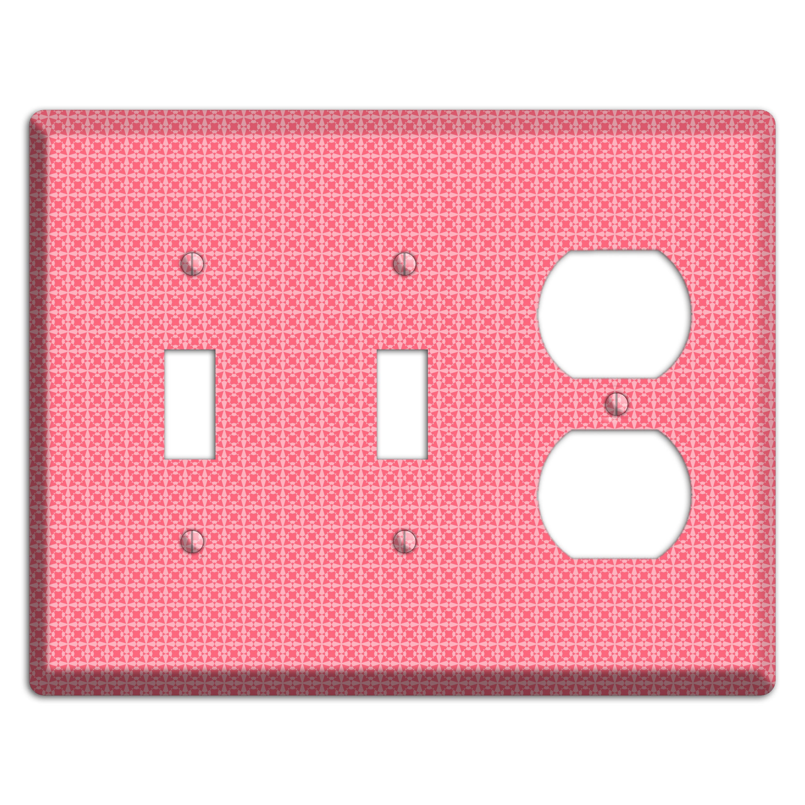 Multi Pink Tiled Arabesque 2 Toggle / Duplex Wallplate